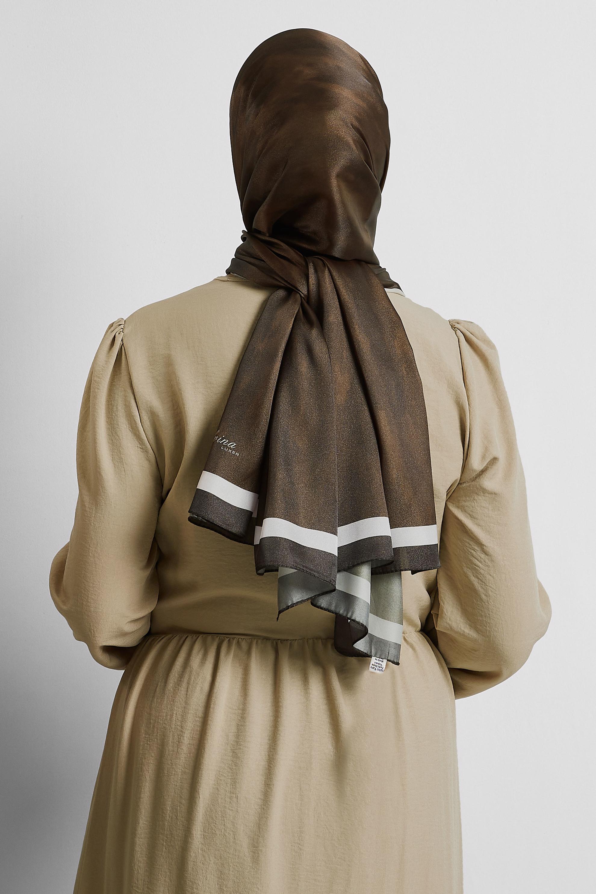 Tesettür giyim KAHVE ALVİNA ŞAL 8566