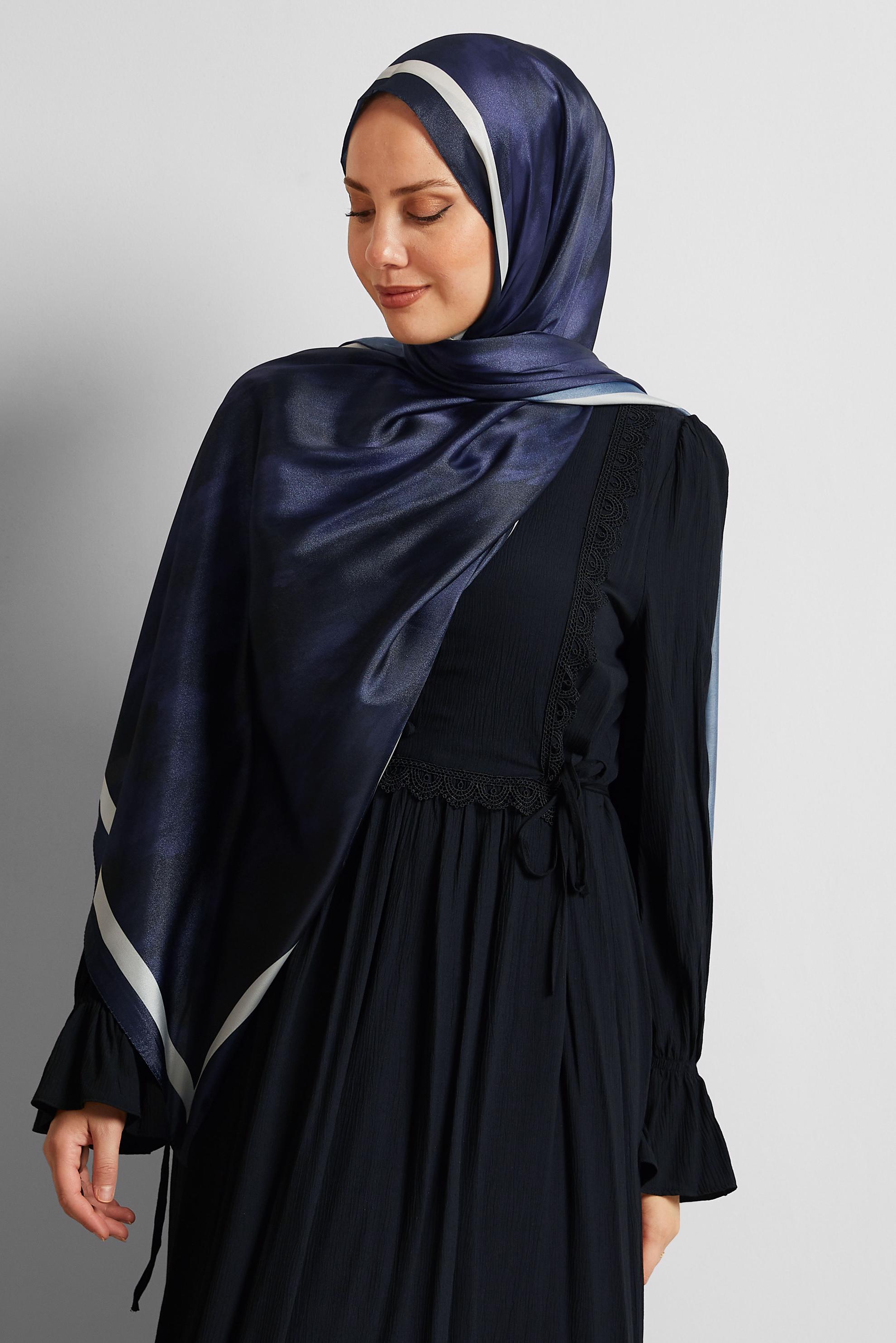 Tesettür giyim LACİVERT ALVİNA ŞAL 8566