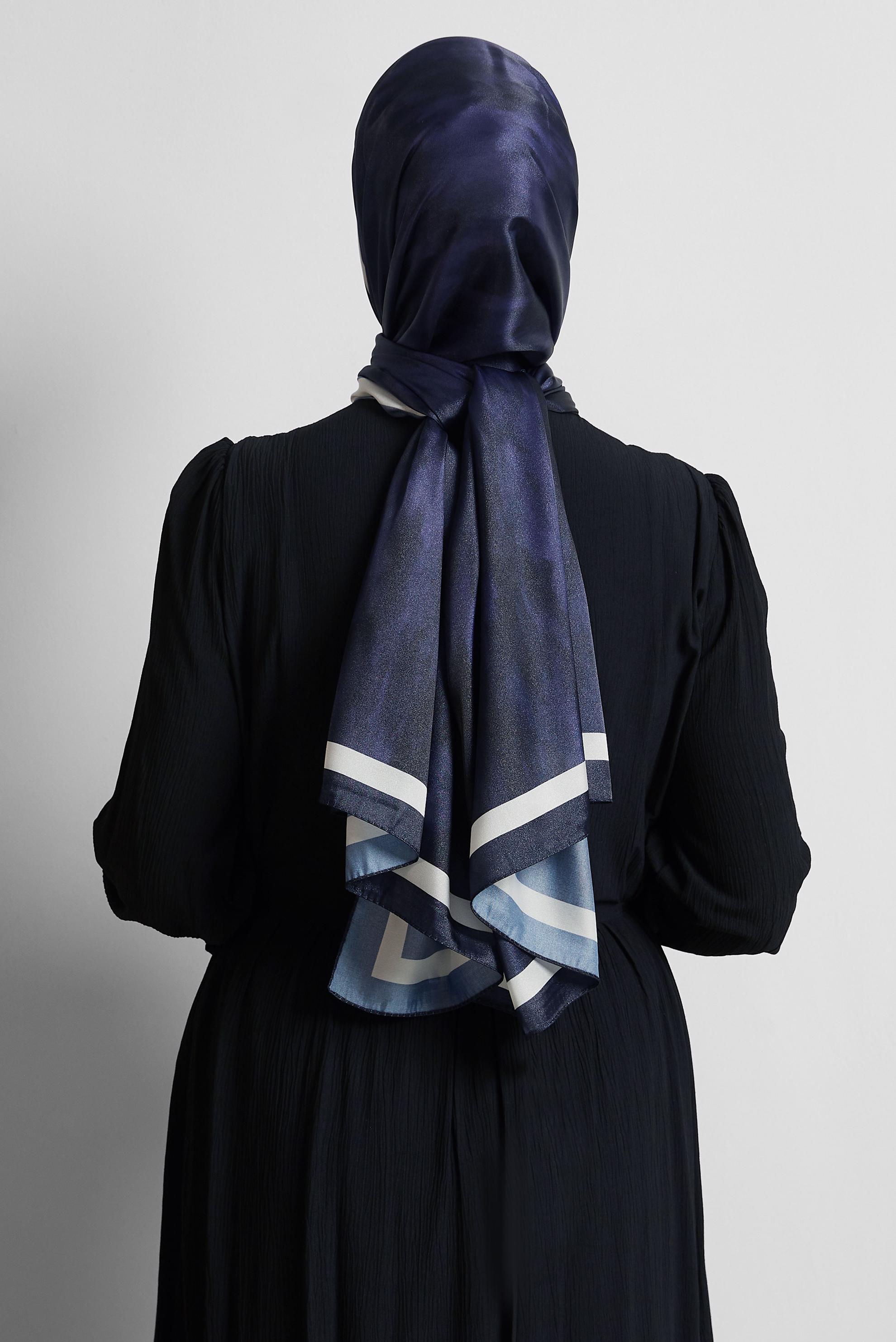 Tesettür giyim LACİVERT ALVİNA ŞAL 8566