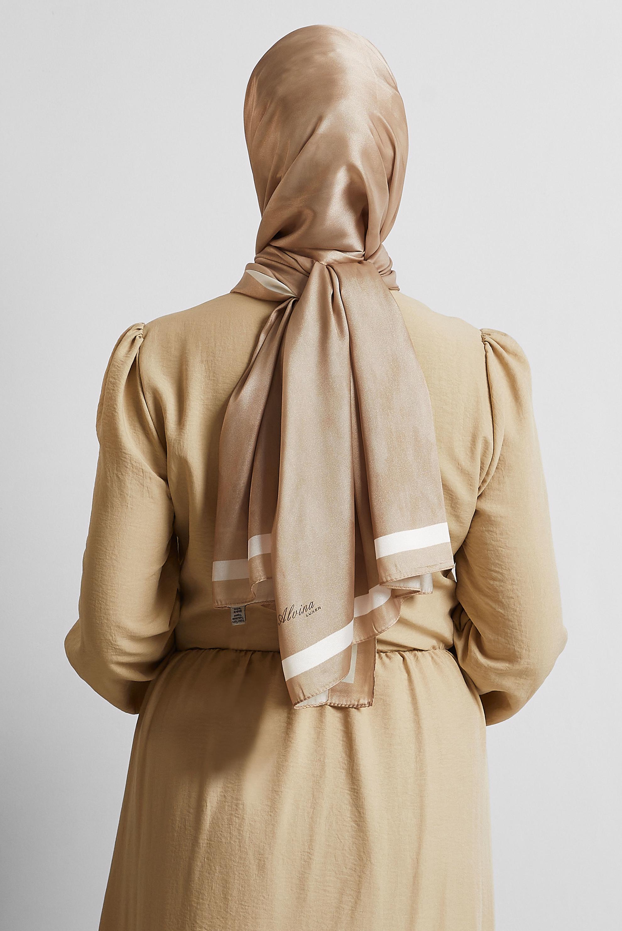 Tesettür giyim VİZON ALVİNA ŞAL 8566