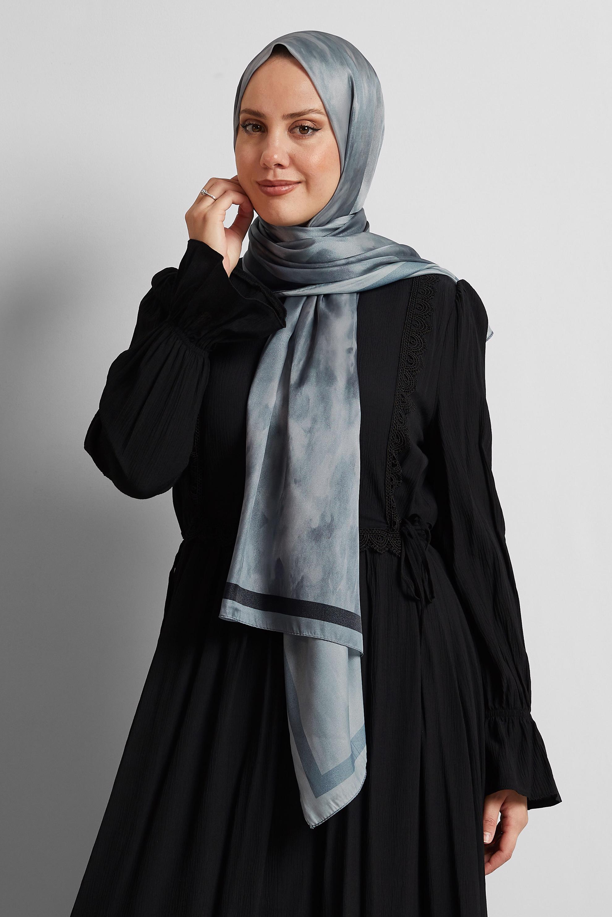 Tesettür giyim GRİ ALVİNA ŞAL 8566