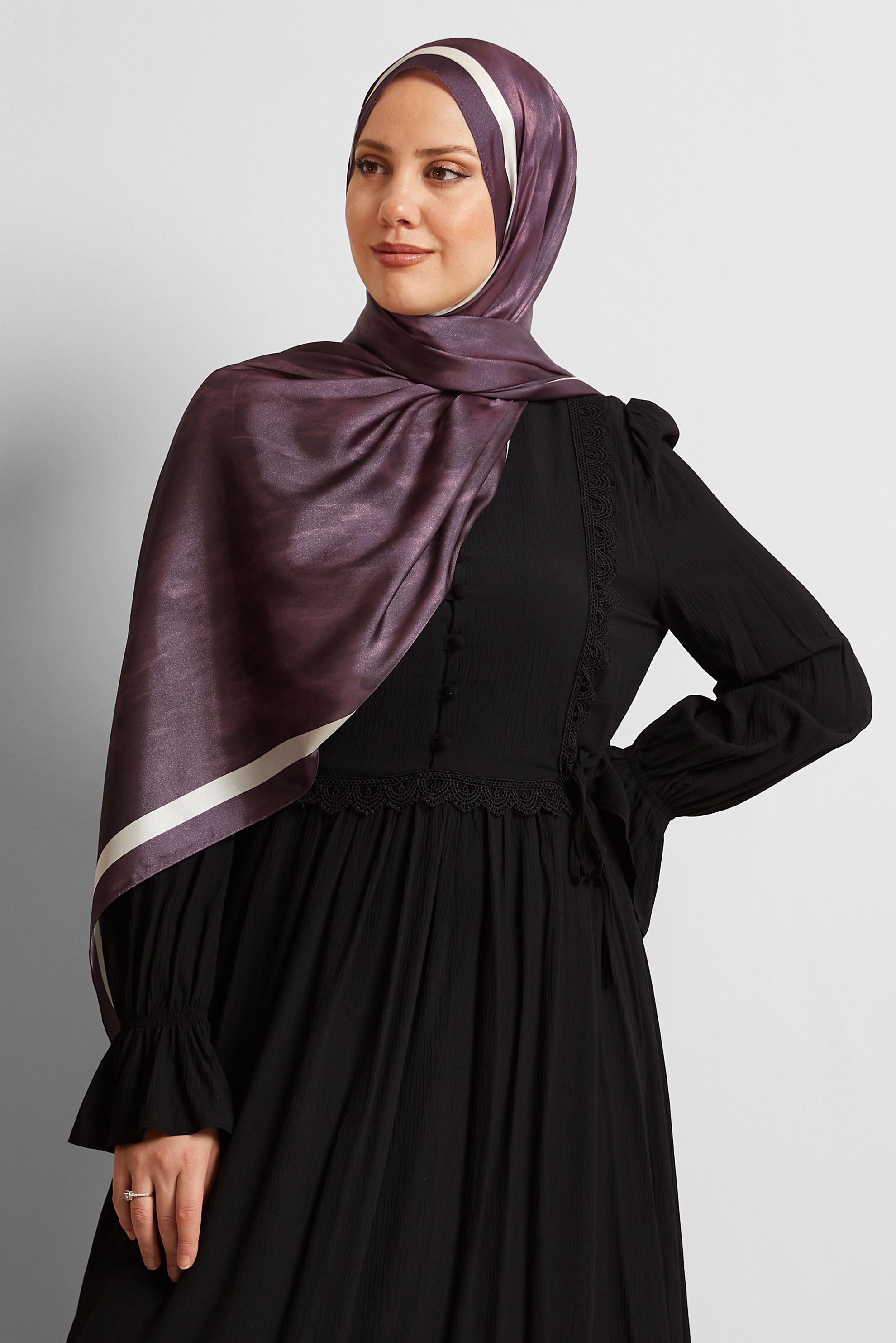 Tesettür giyim MOR ALVİNA ŞAL 8566