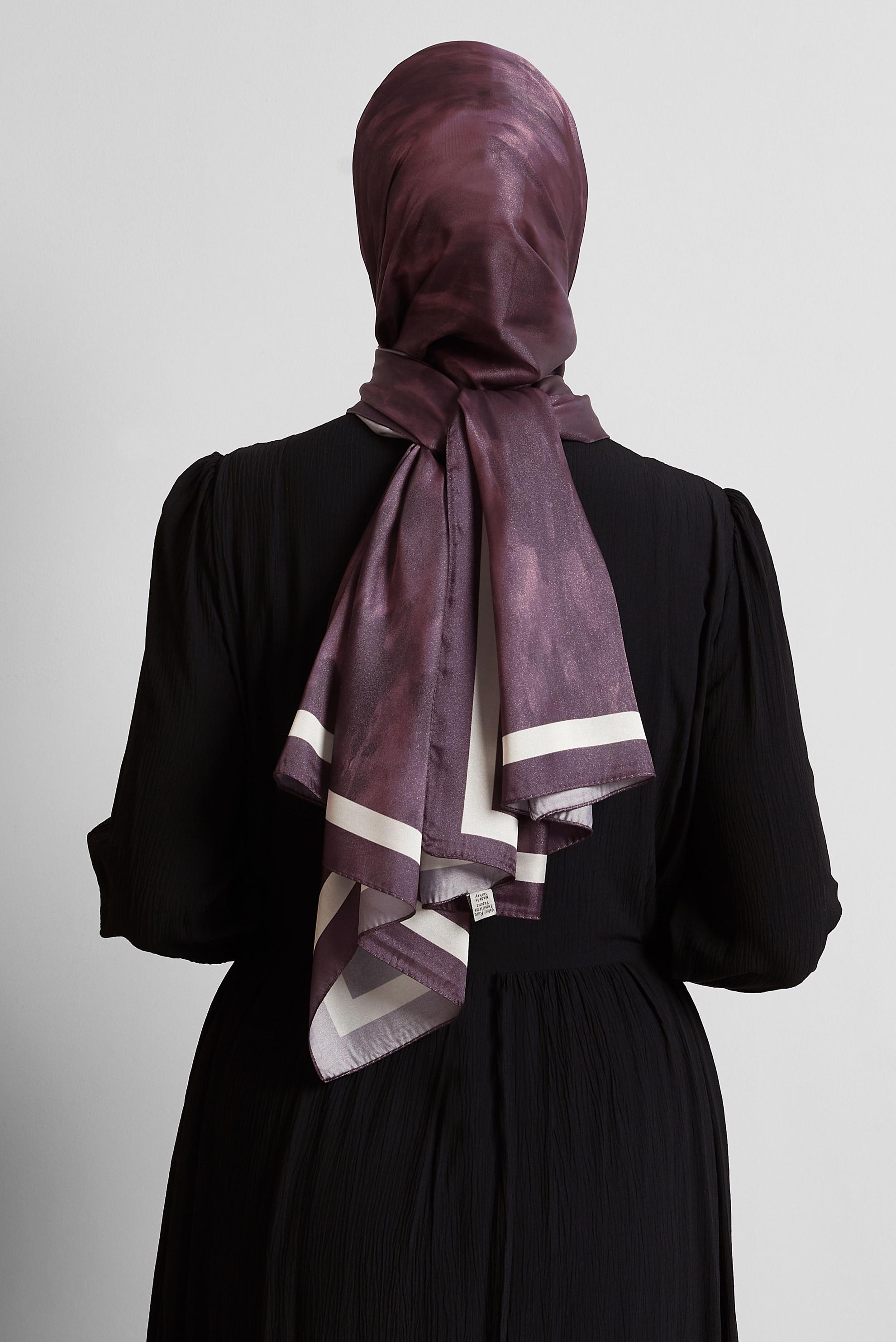Tesettür giyim MOR ALVİNA ŞAL 8566