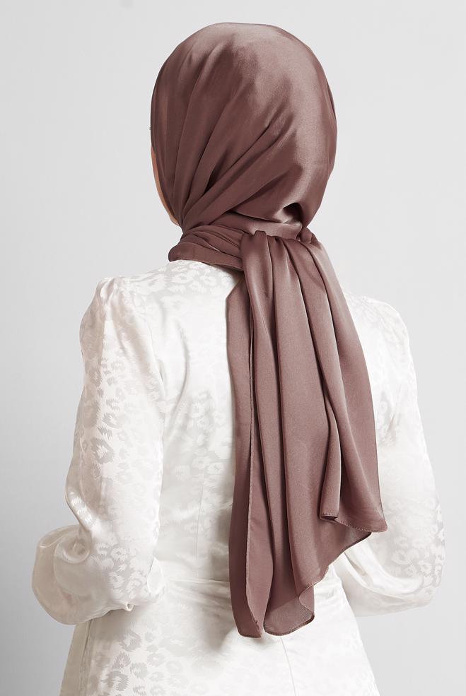 Vêtements hijab VISON CHÂLE EN SATIN ALVINA 8570 - ALVİNA