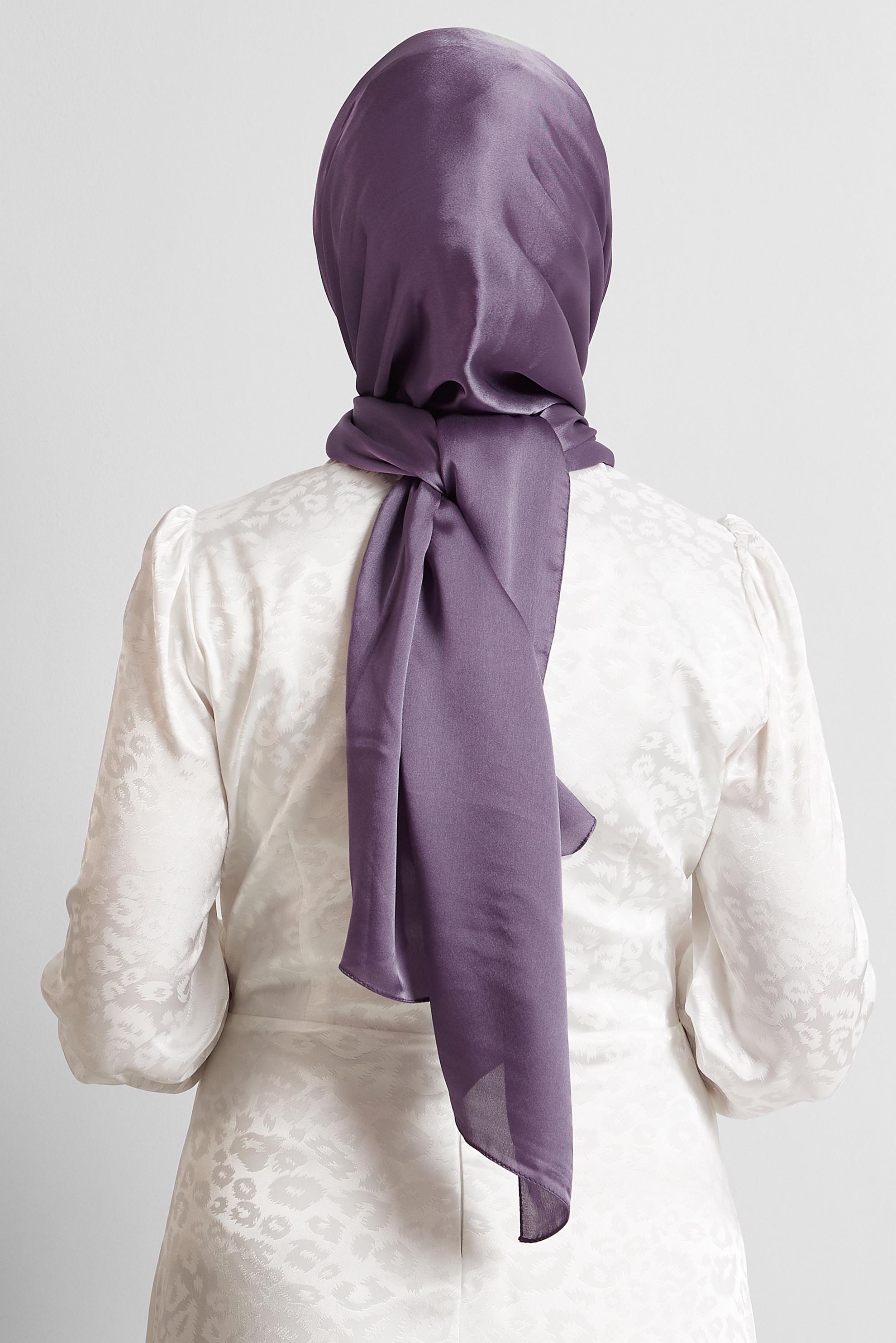 Vêtements hijab POURPRE CHÂLE EN SATIN ALVINA 8570