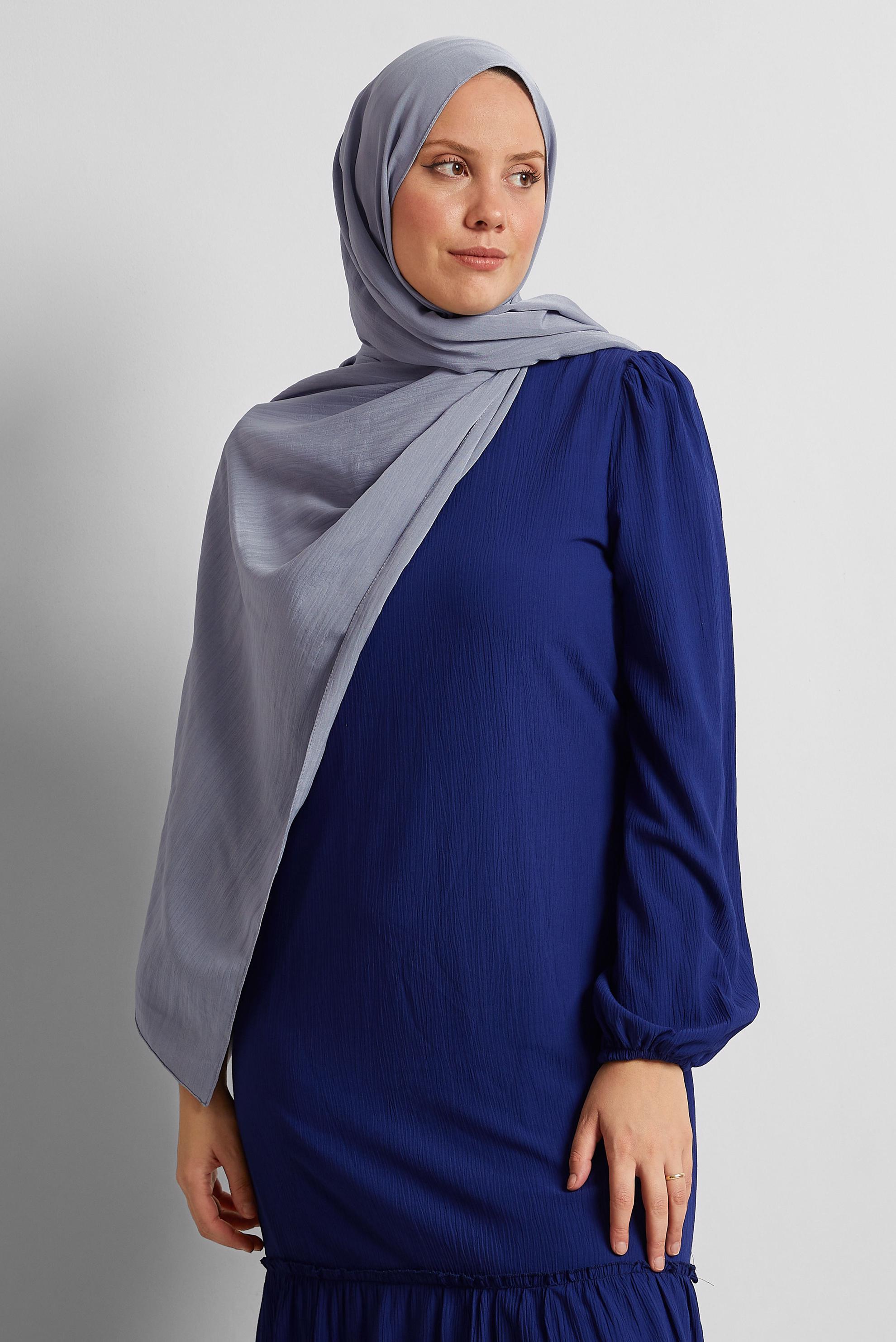 Tesettür giyim GRİ ALVİNA KRAŞ MEDİNE ŞAL 8571