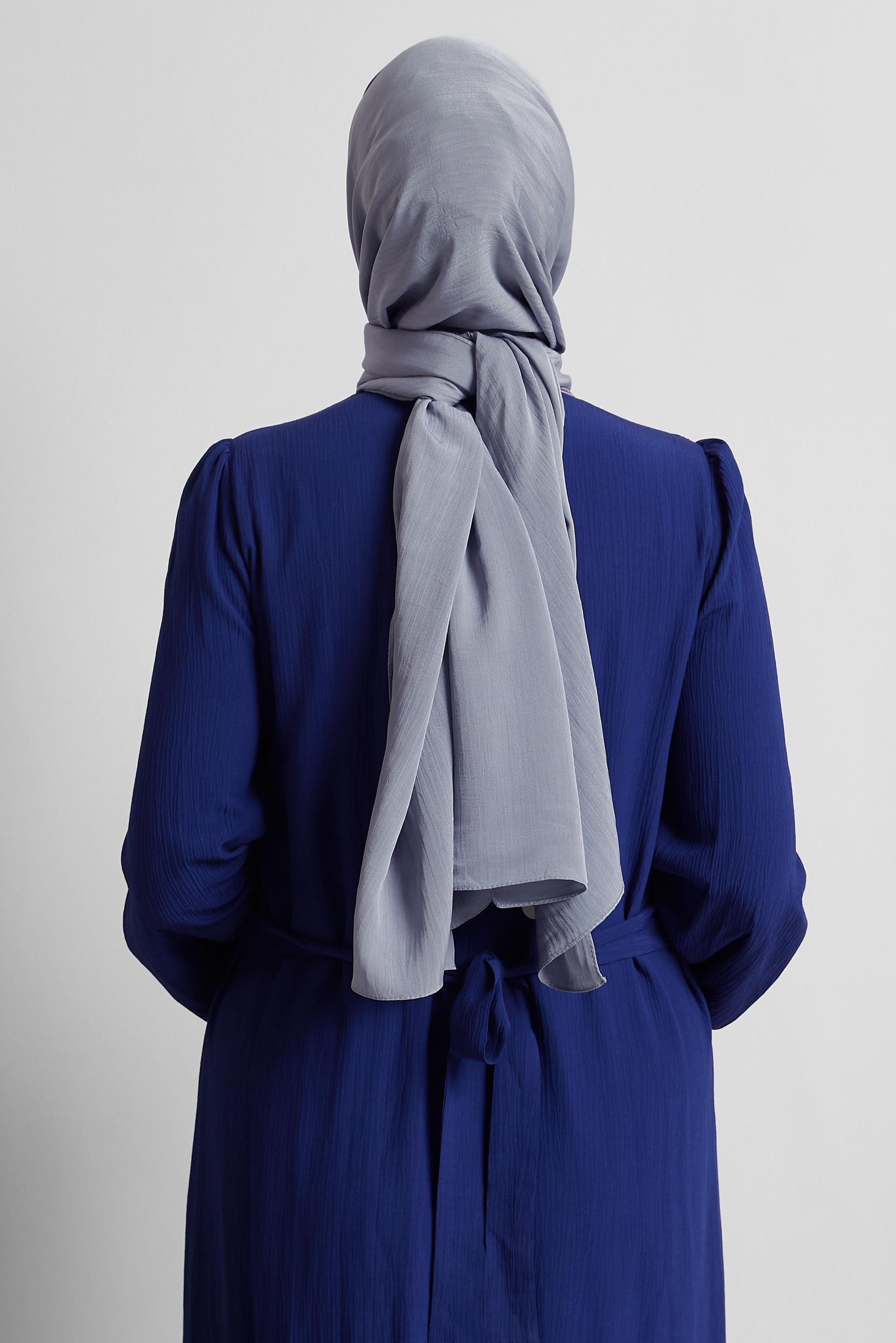 Tesettür giyim GRİ ALVİNA KRAŞ MEDİNE ŞAL 8571