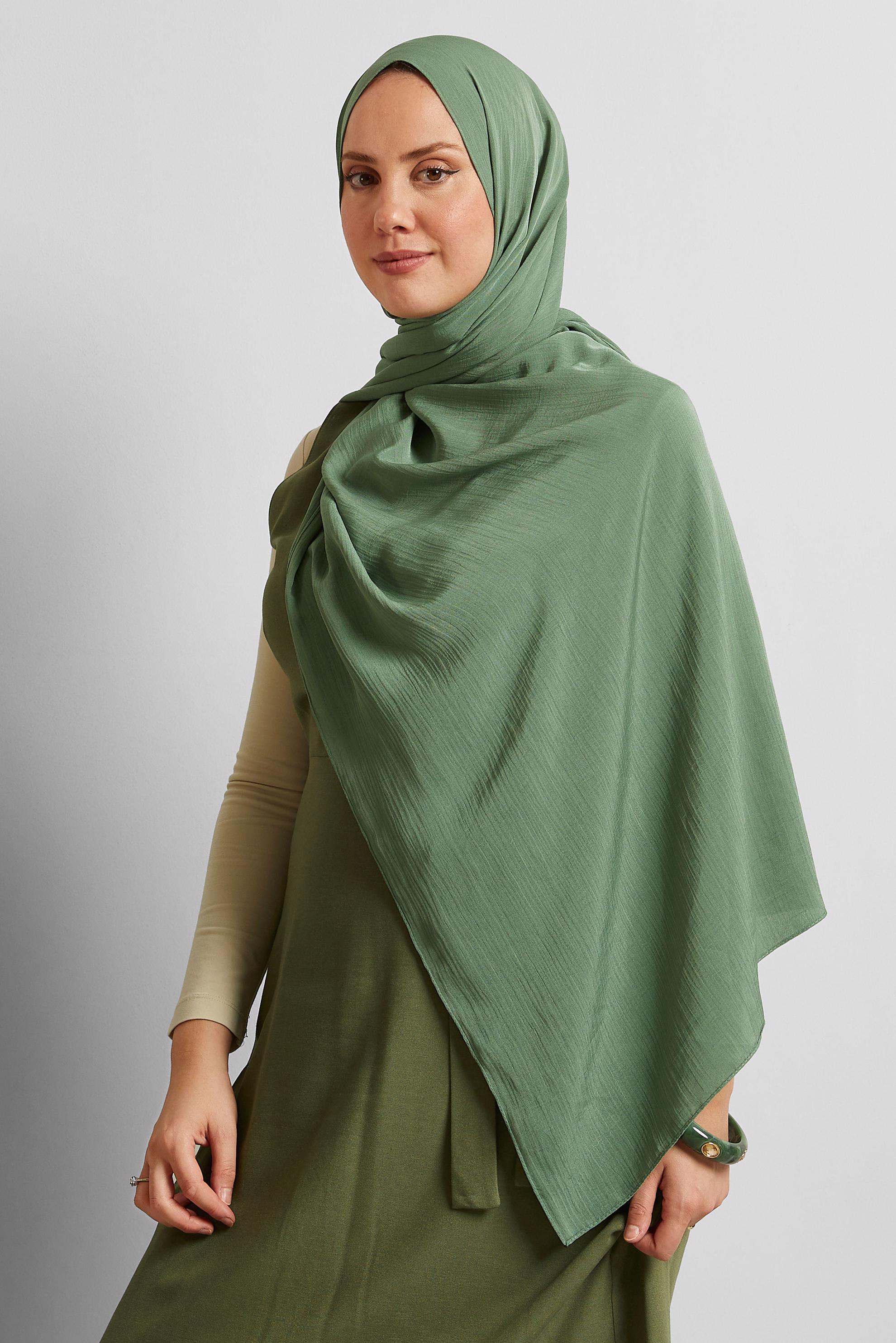 Tesettür giyim HAKİ ALVİNA KRAŞ MEDİNE ŞAL 8571