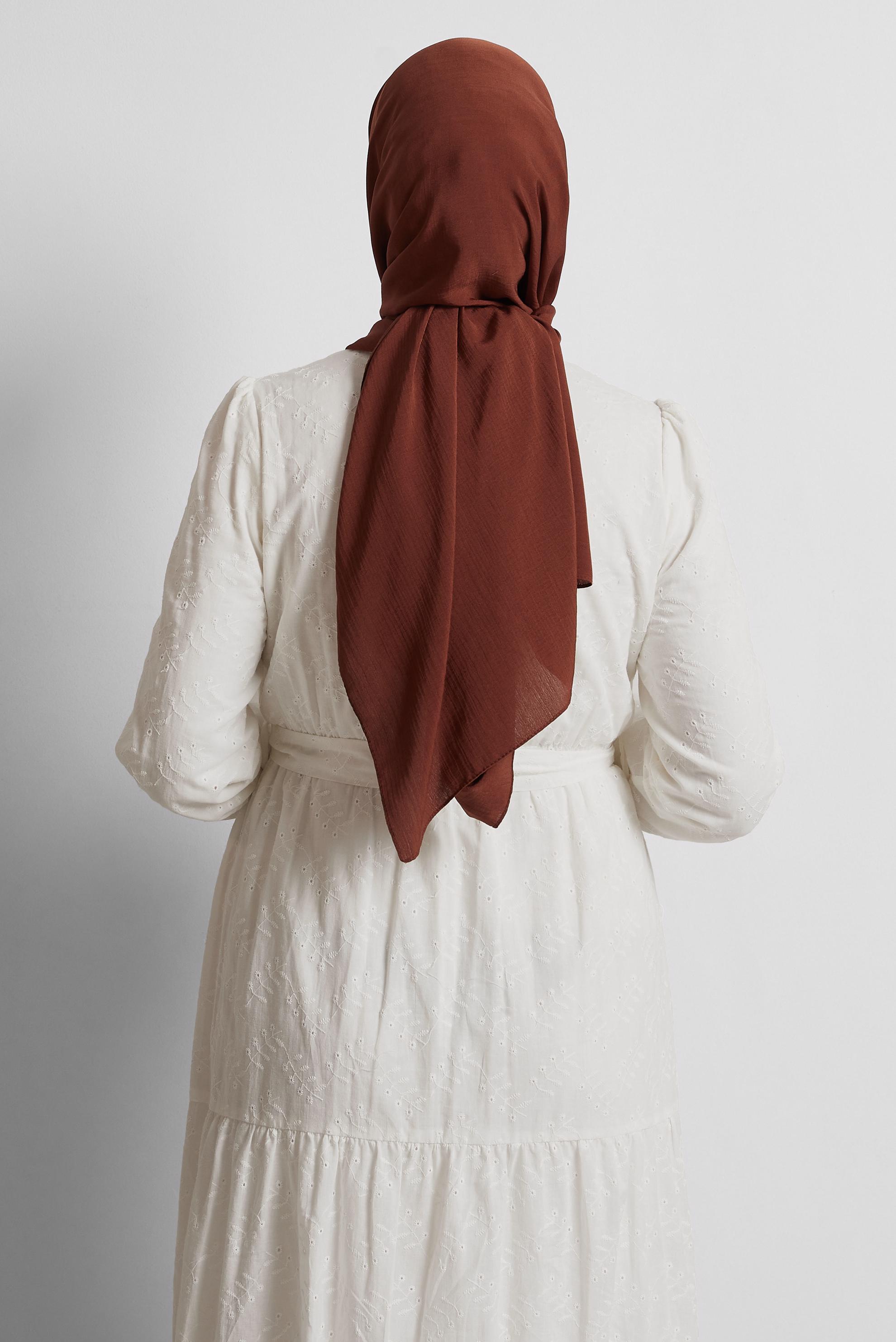 Tesettür giyim TURUNCU ALVİNA KRAŞ MEDİNE ŞAL 8571