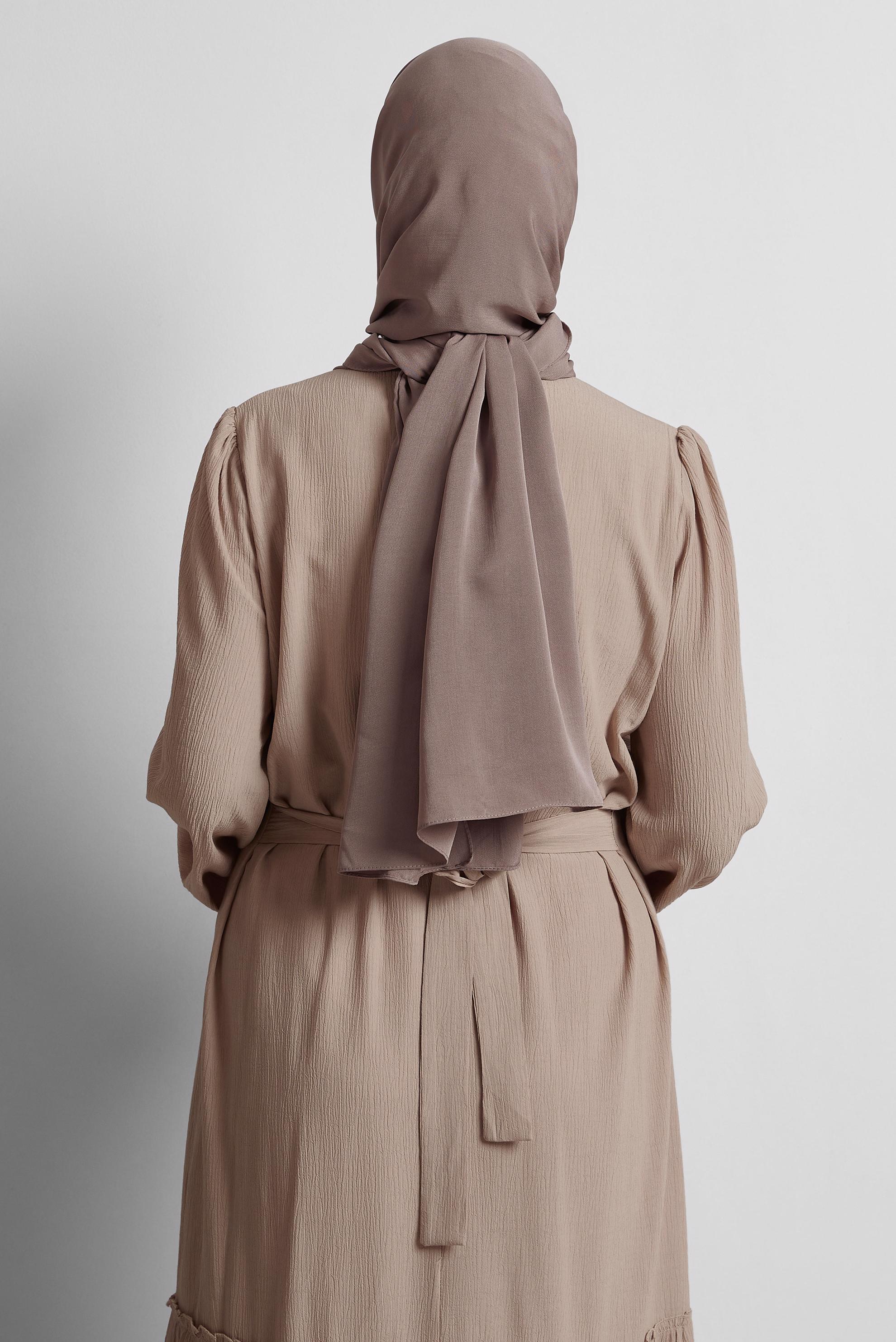 Tesettür giyim VİZON ALVİNA KRAŞ MEDİNE ŞAL 8571