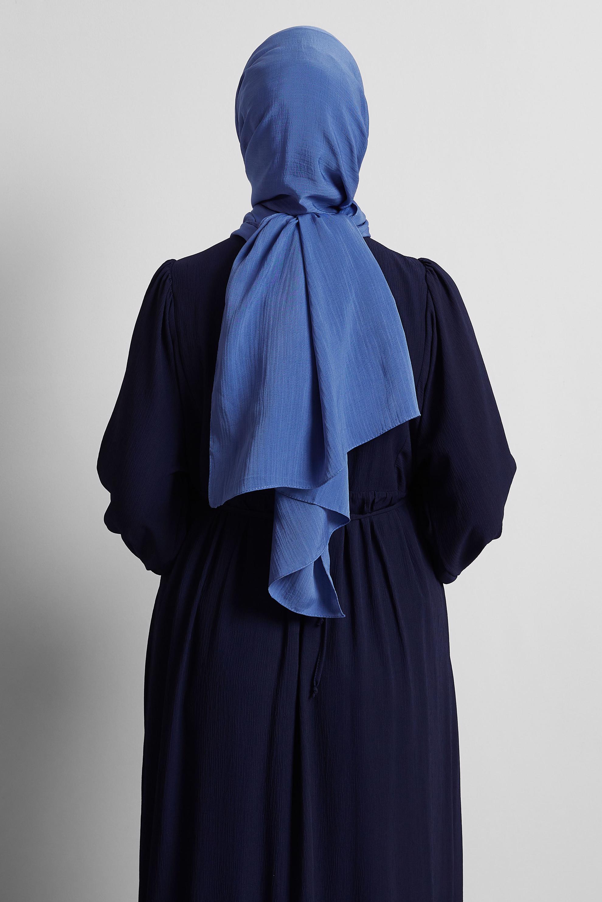 Tesettür giyim LACİVERT ALVİNA KRAŞ MEDİNE ŞAL 8571