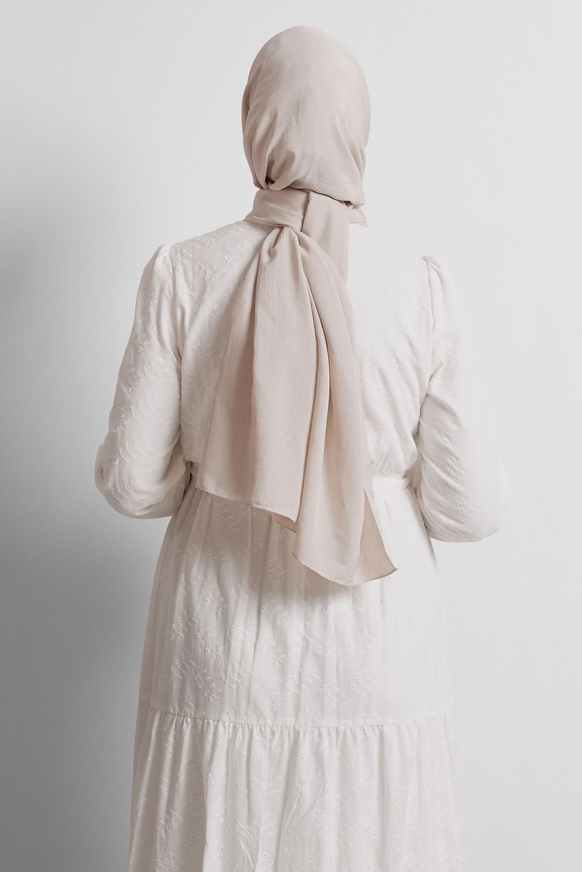 Tesettür giyim BEJ ALVİNA KRAŞ MEDİNE ŞAL 8571