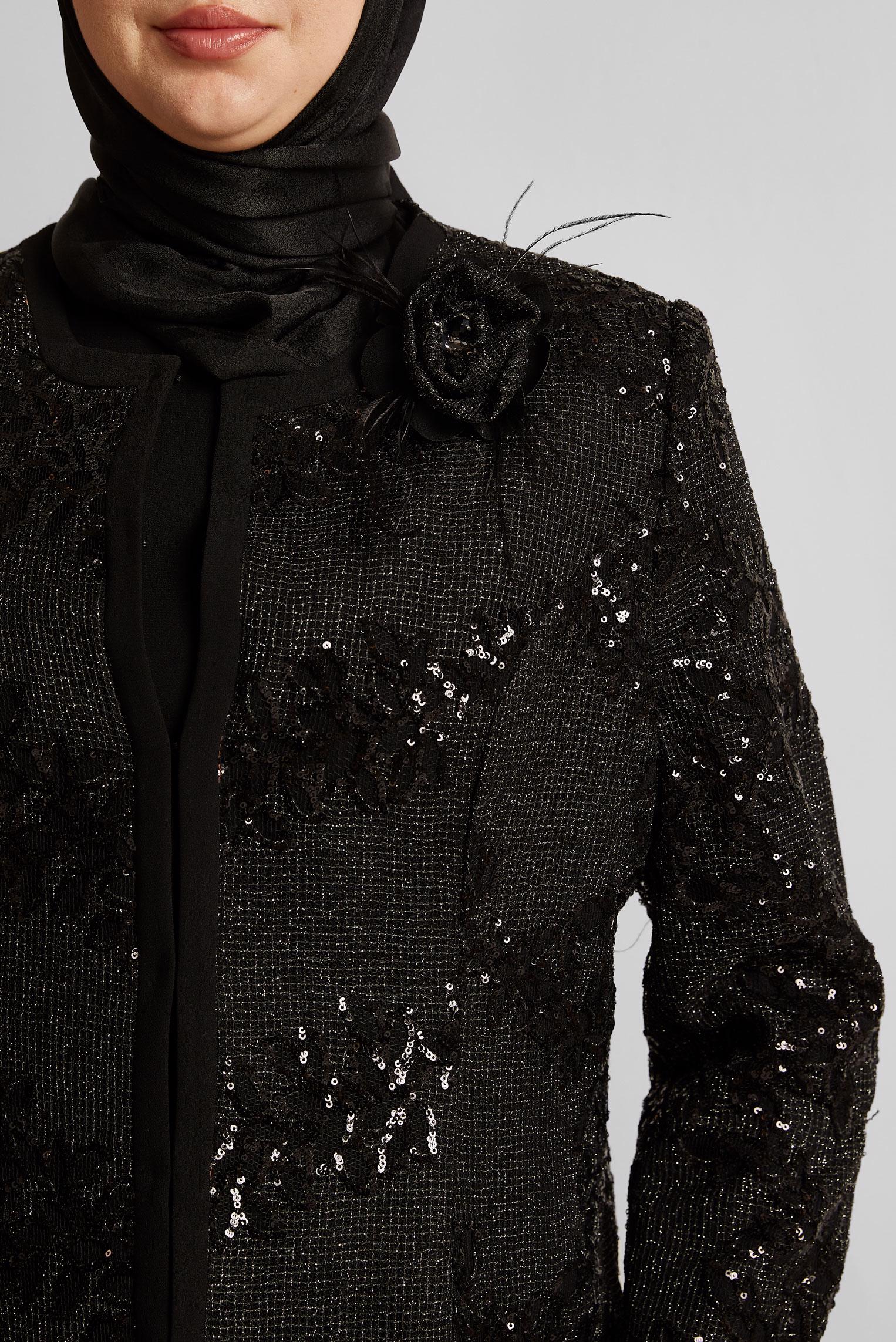 Vêtements hijab NOIR COMBINAISON JUPE TROIS PIÈCES 30453