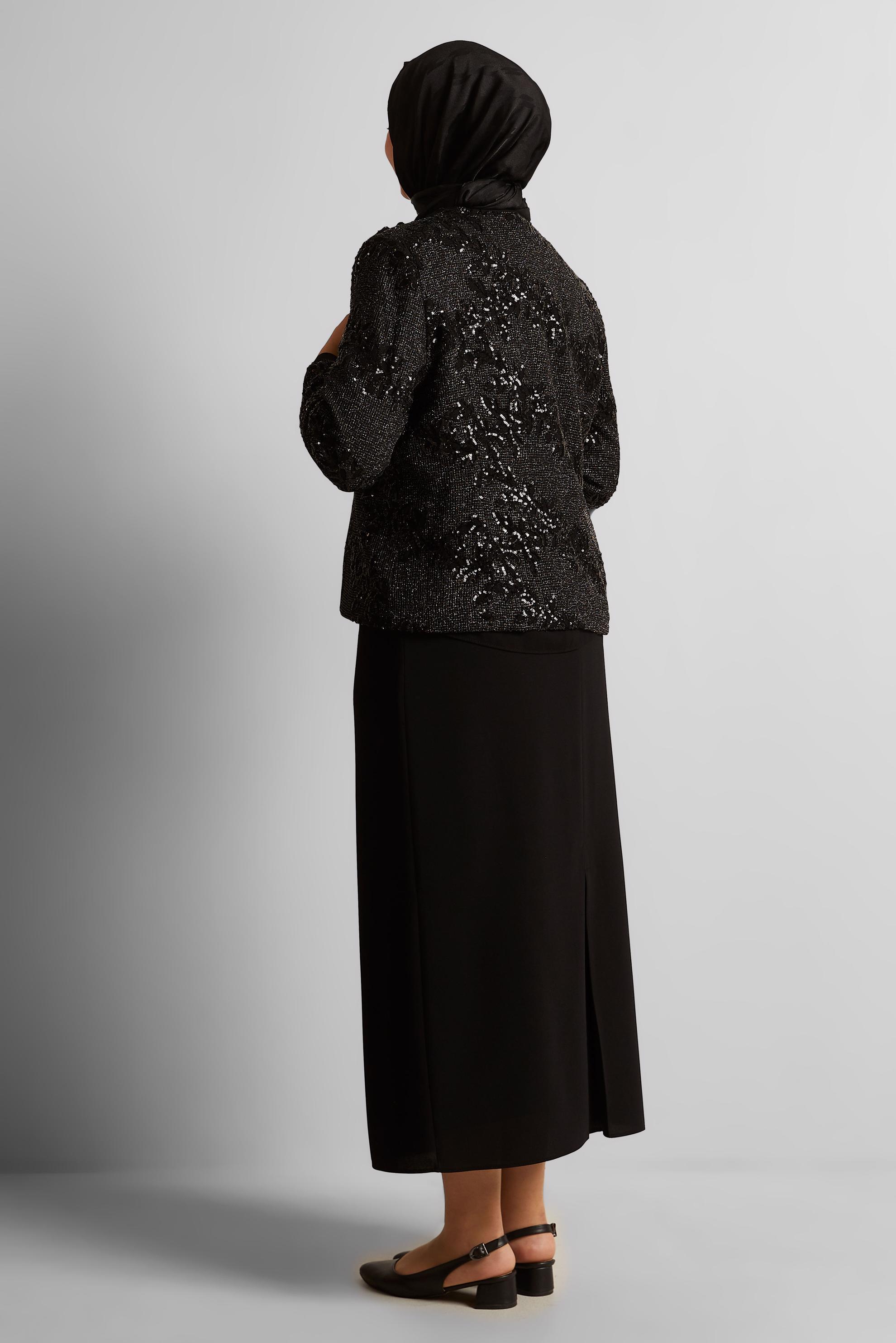 Vêtements hijab NOIR COMBINAISON JUPE TROIS PIÈCES 30453