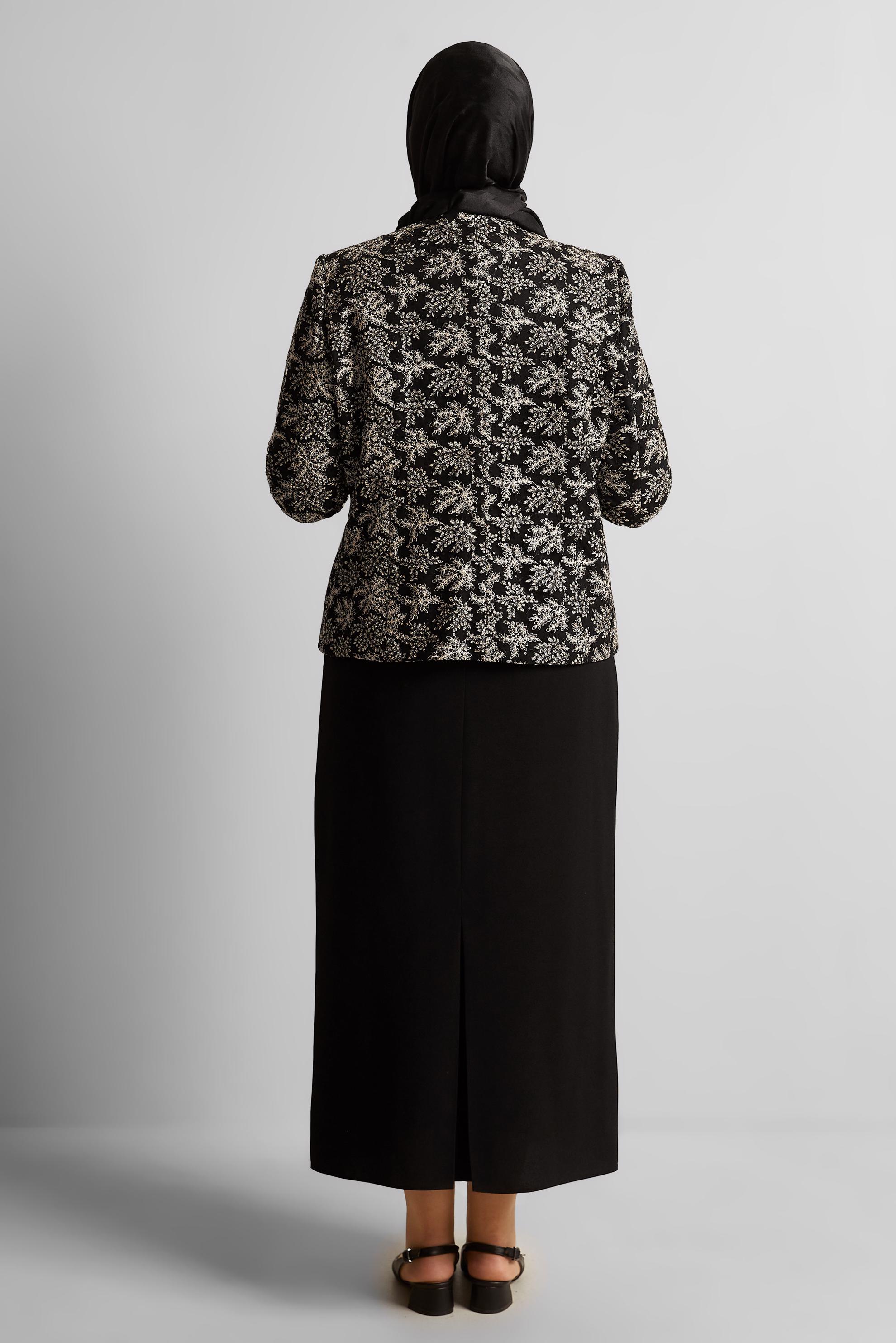 Vêtements hijab NOIR COMBINAISON JUPE TROIS PIÈCES 30456