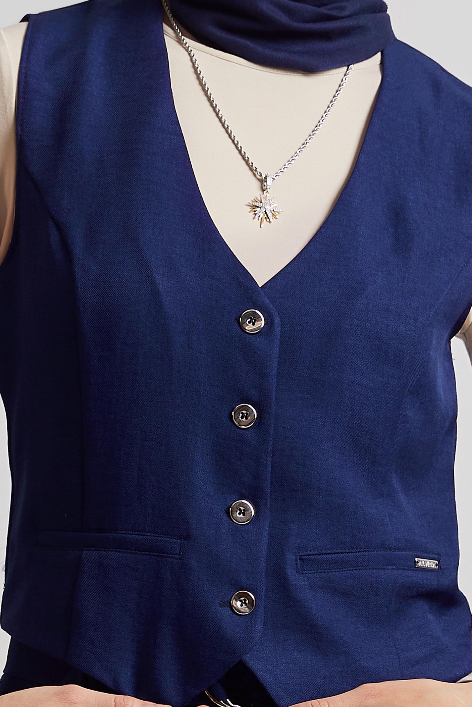 Tesettür giyim LACİVERT YELEKLİ ETEKLİ TAKIM 44805