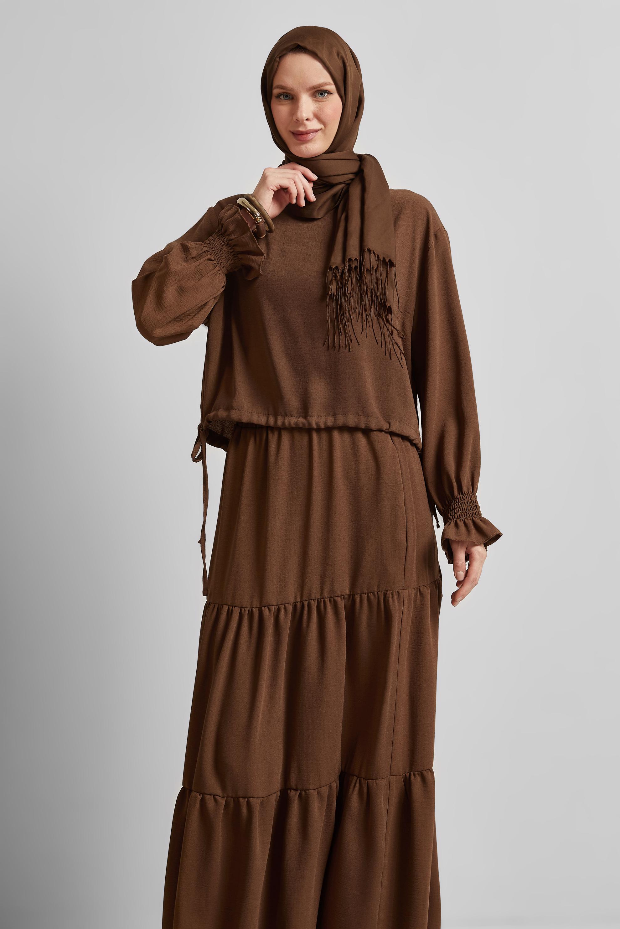 Vêtements hijab BRUN COSTUME À JUPE 45536
