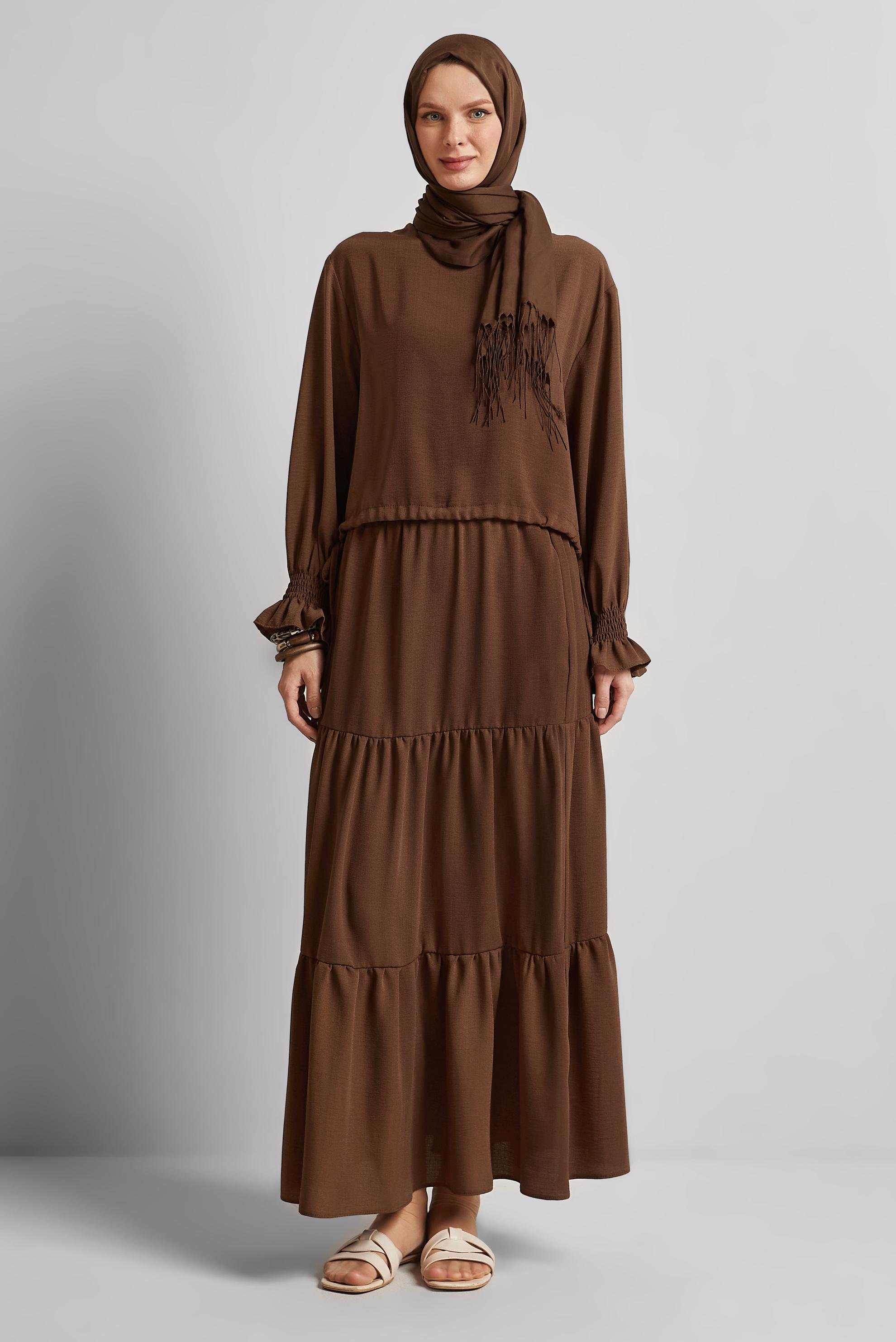 Vêtements hijab BRUN COSTUME À JUPE 45536