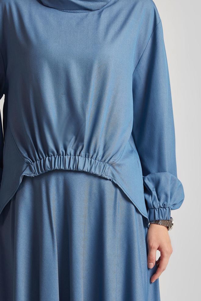 Vêtements hijab BLEU MARINE COSTUME HIJAB À JUPE 45554 - ALVİNA