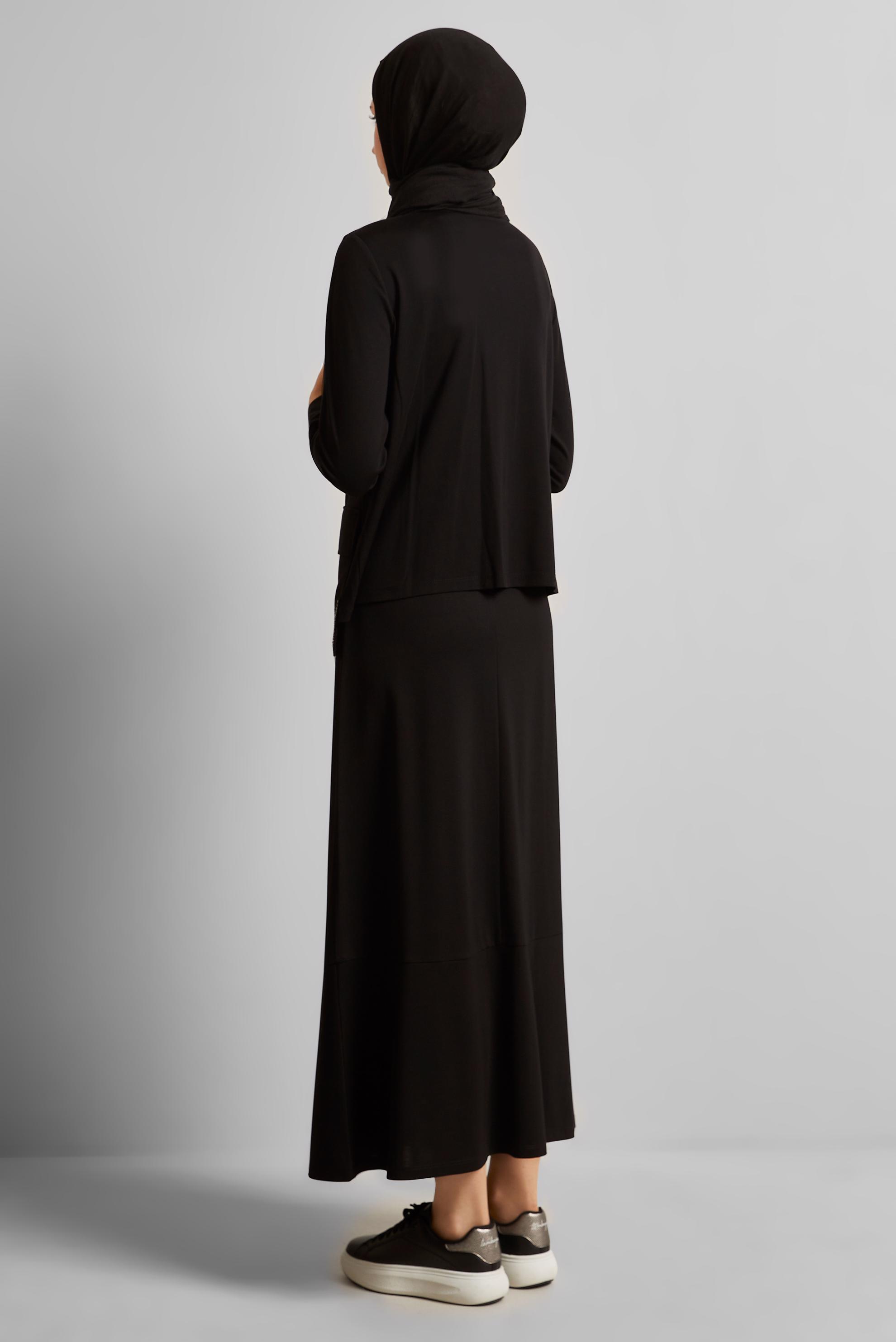 Vêtements hijab NOIR COMBINAISON JUPE AVEC POCHE 45634