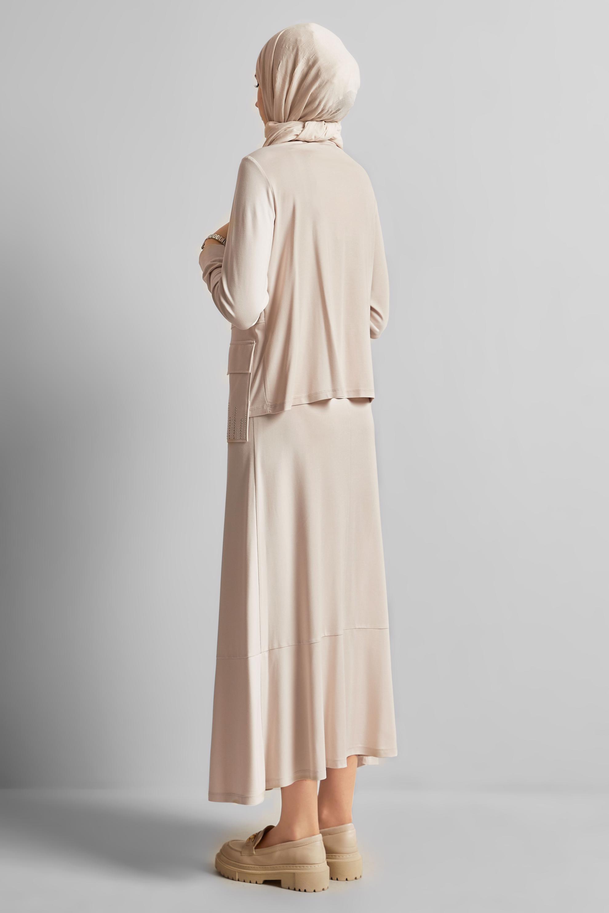 Vêtements hijab BEIGE COMBINAISON JUPE AVEC POCHE 45634