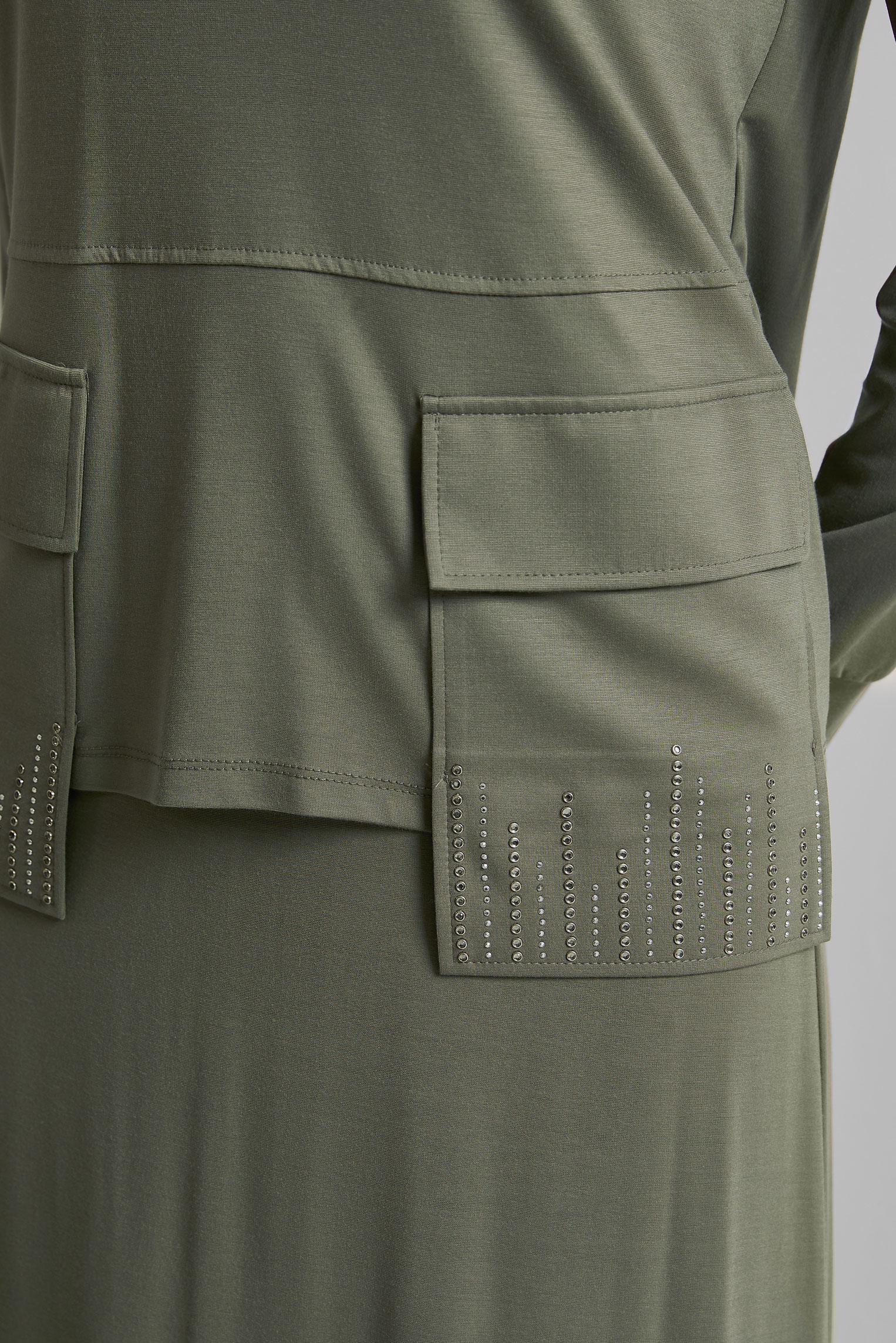 Vêtements hijab KAKI COMBINAISON JUPE AVEC POCHE 45634