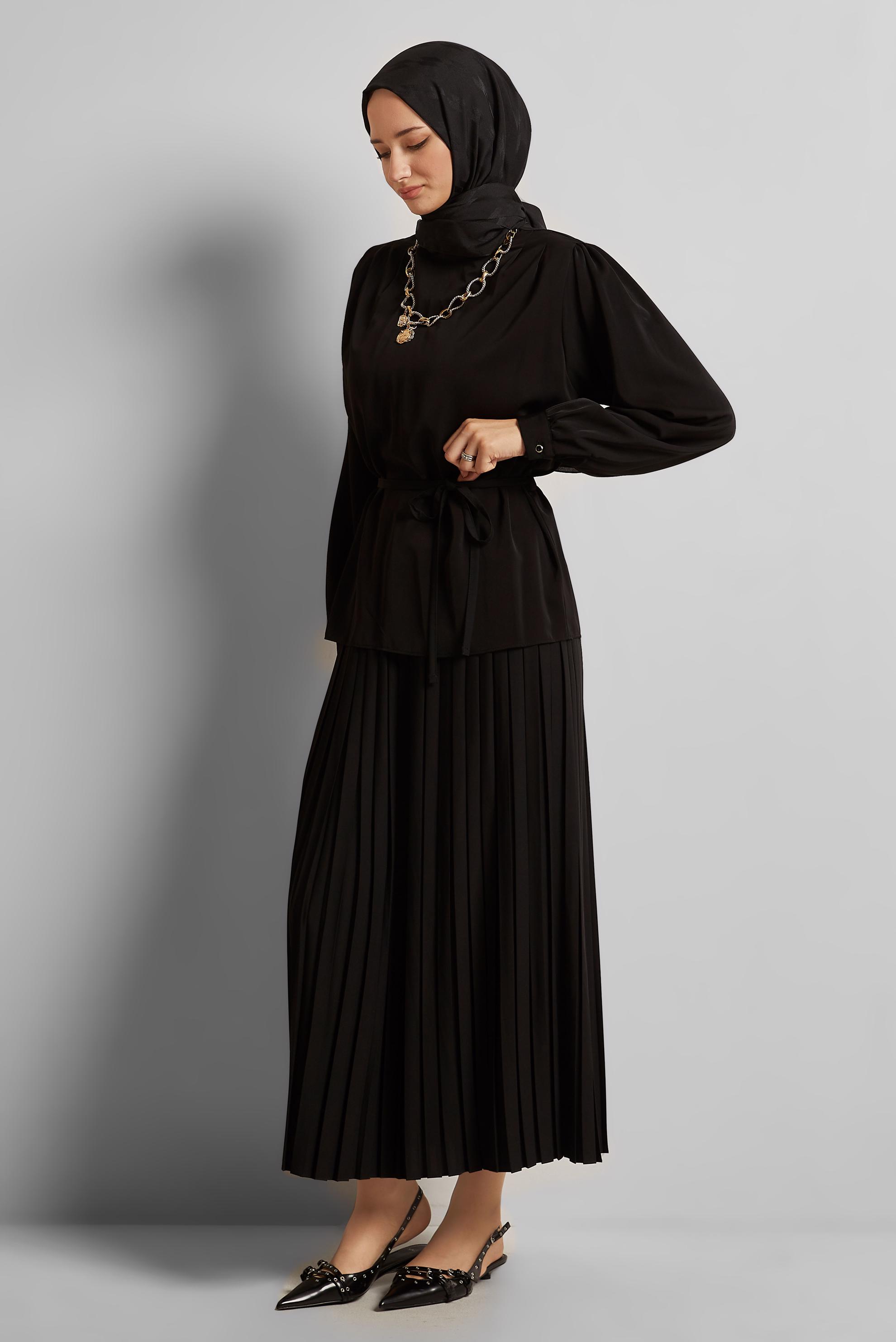 Vêtements hijab NOIR JUPE ATTACHÉE 45756