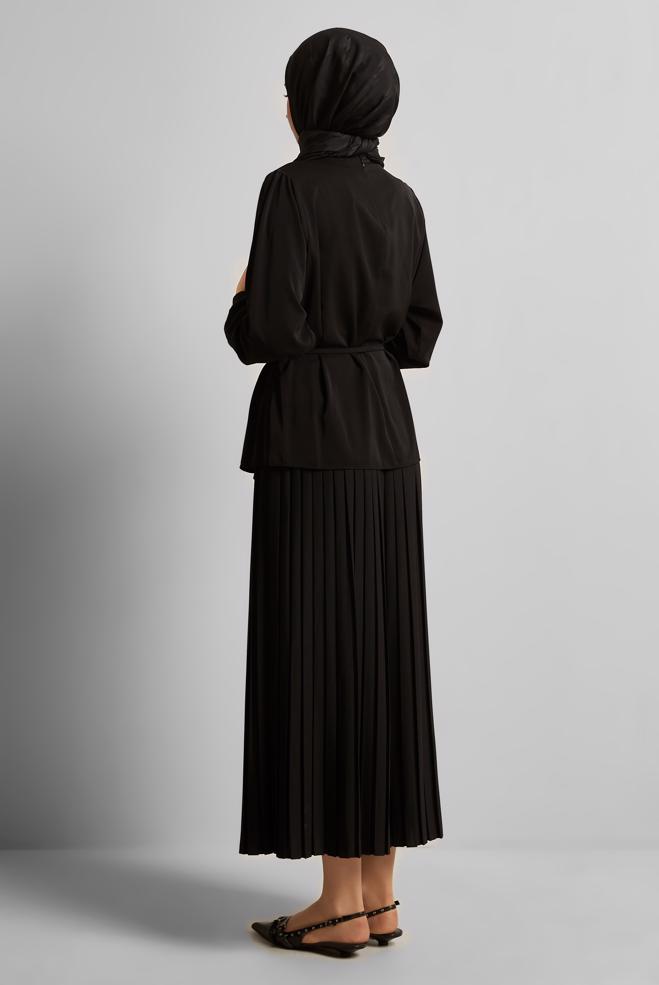 Vêtements hijab NOIR JUPE ATTACHÉE 45756 - ALVİNA