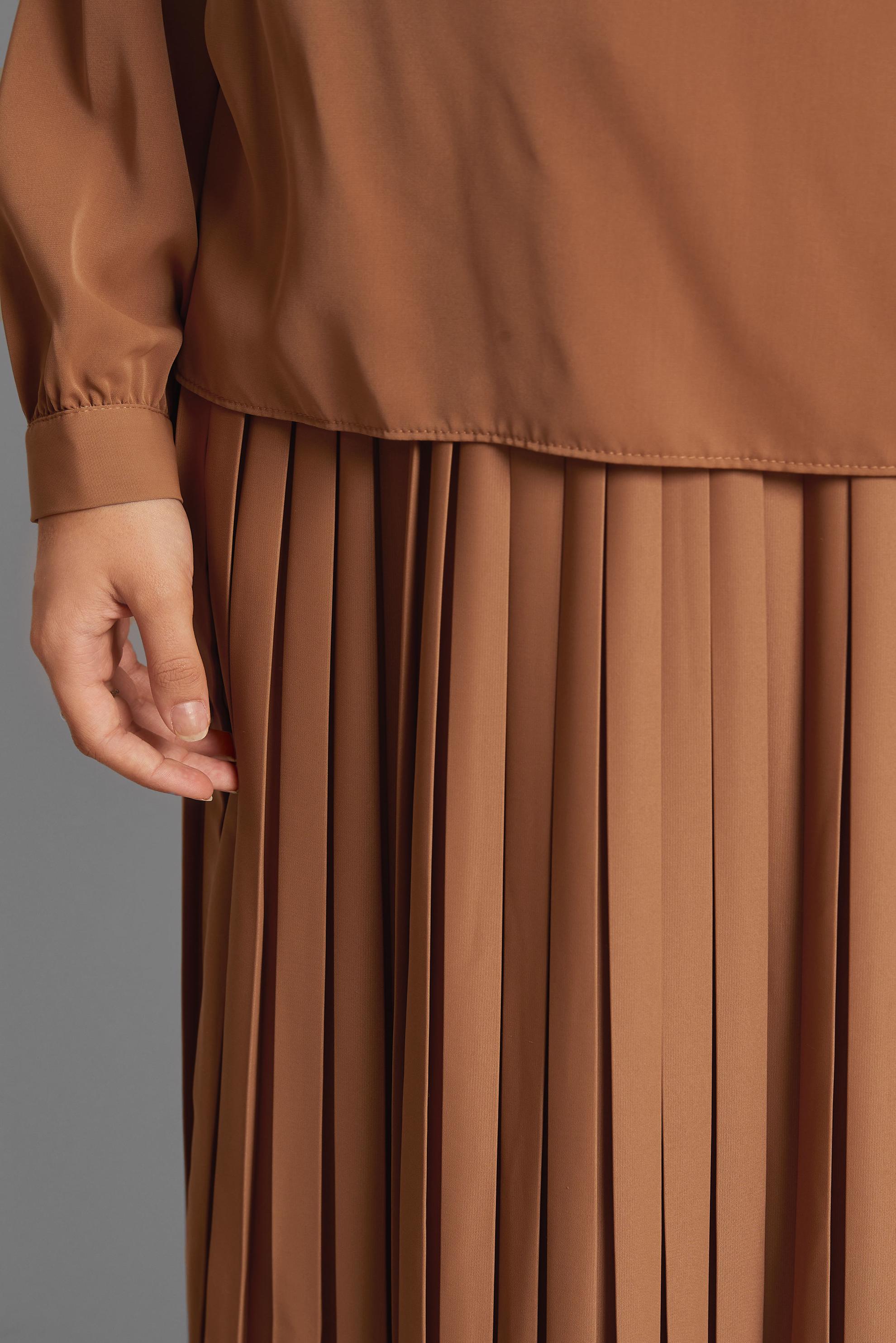 Vêtements hijab BRUN JUPE ATTACHÉE 45756