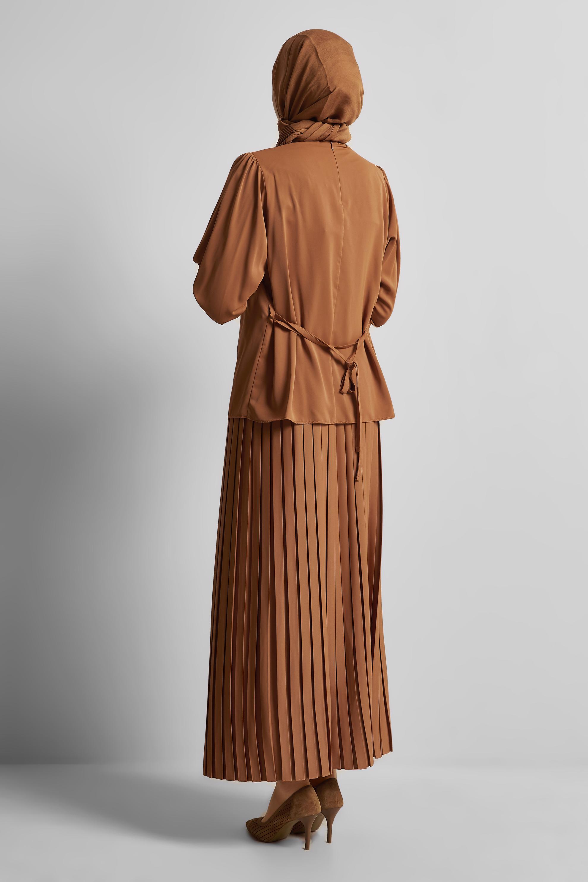 Vêtements hijab BRUN JUPE ATTACHÉE 45756