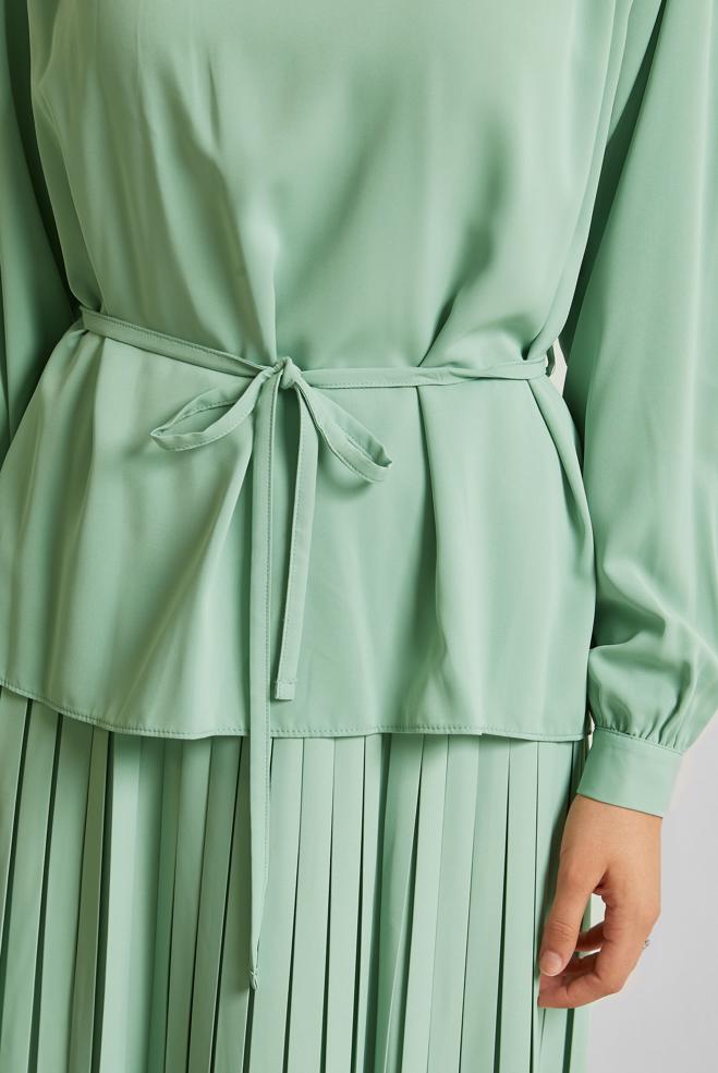 Vêtements hijab VERT JUPE ATTACHÉE 45756 - ALVİNA