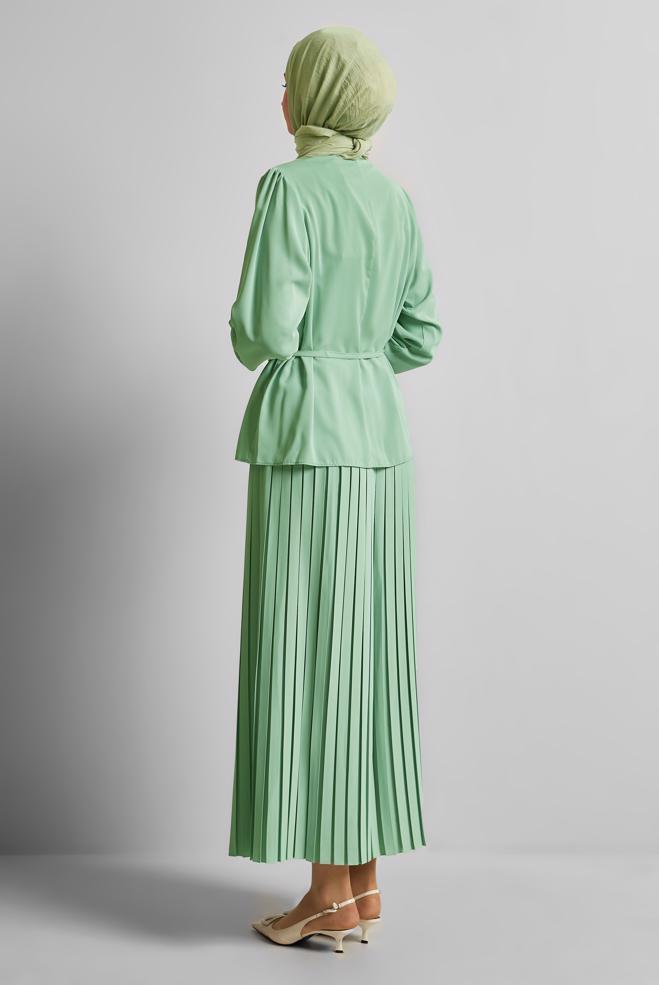Vêtements hijab VERT JUPE ATTACHÉE 45756 - ALVİNA