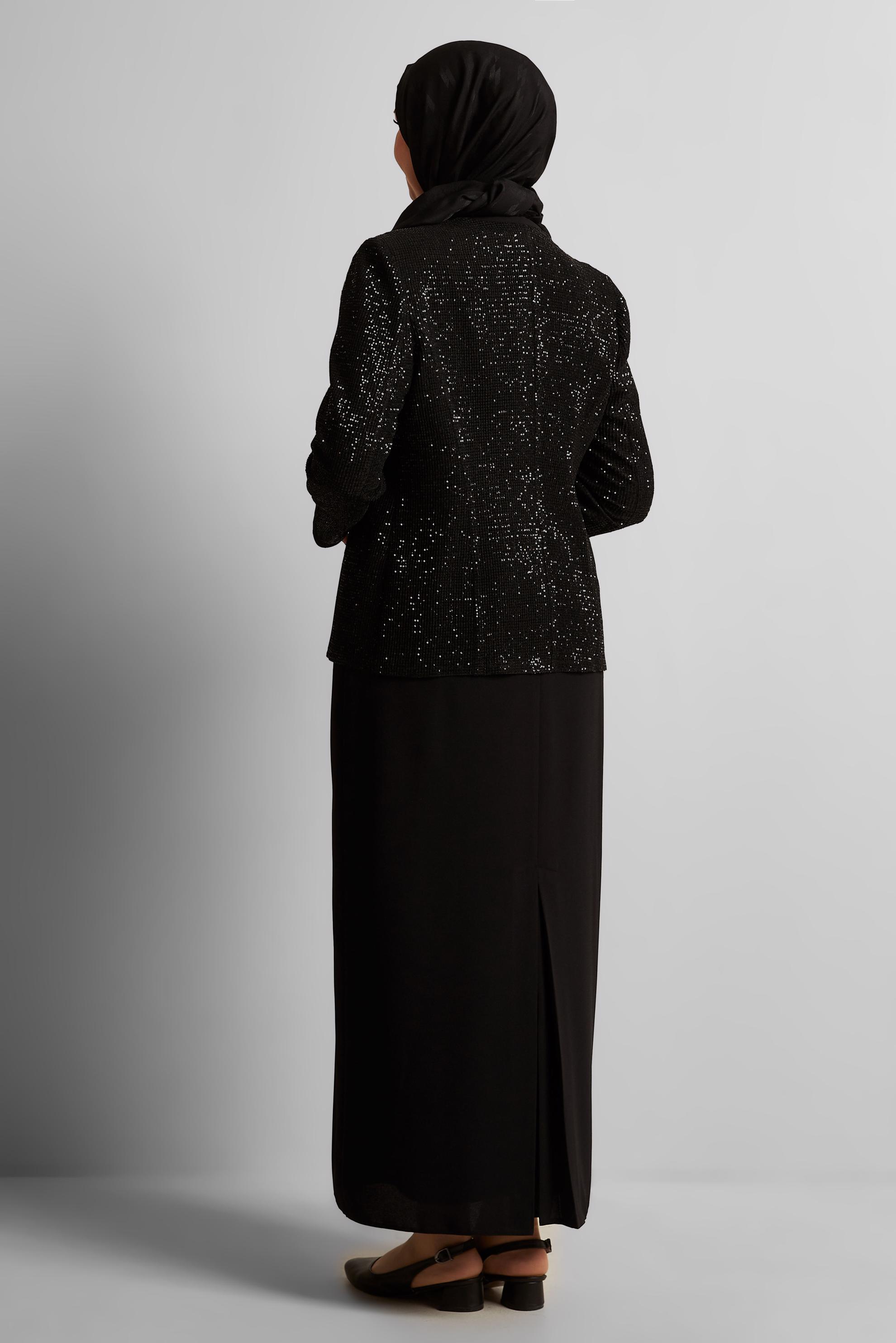 Vêtements hijab NOIR COSTUME AVEC VESTE 30523