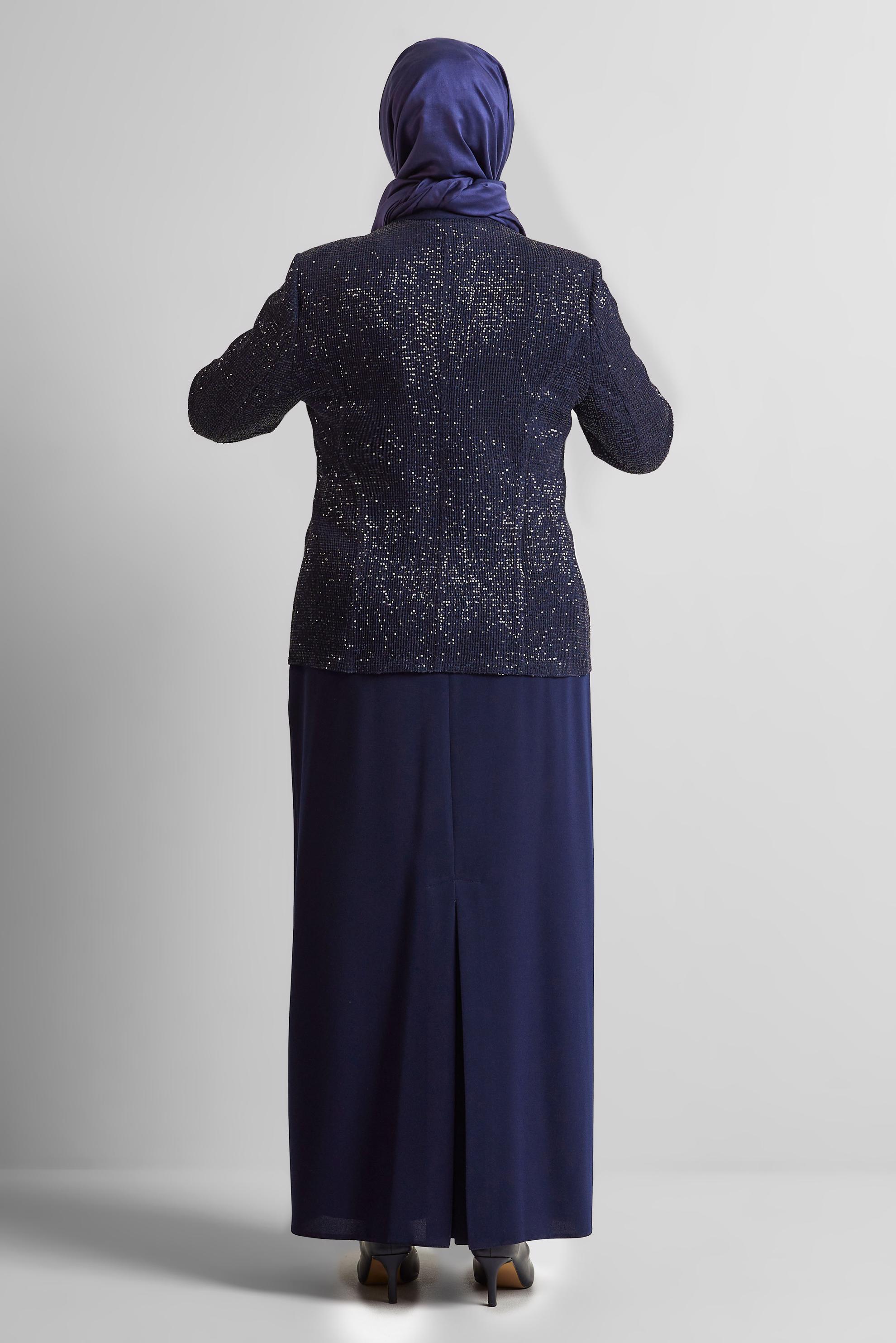 Vêtements hijab BLEU MARINE COSTUME AVEC VESTE 30523