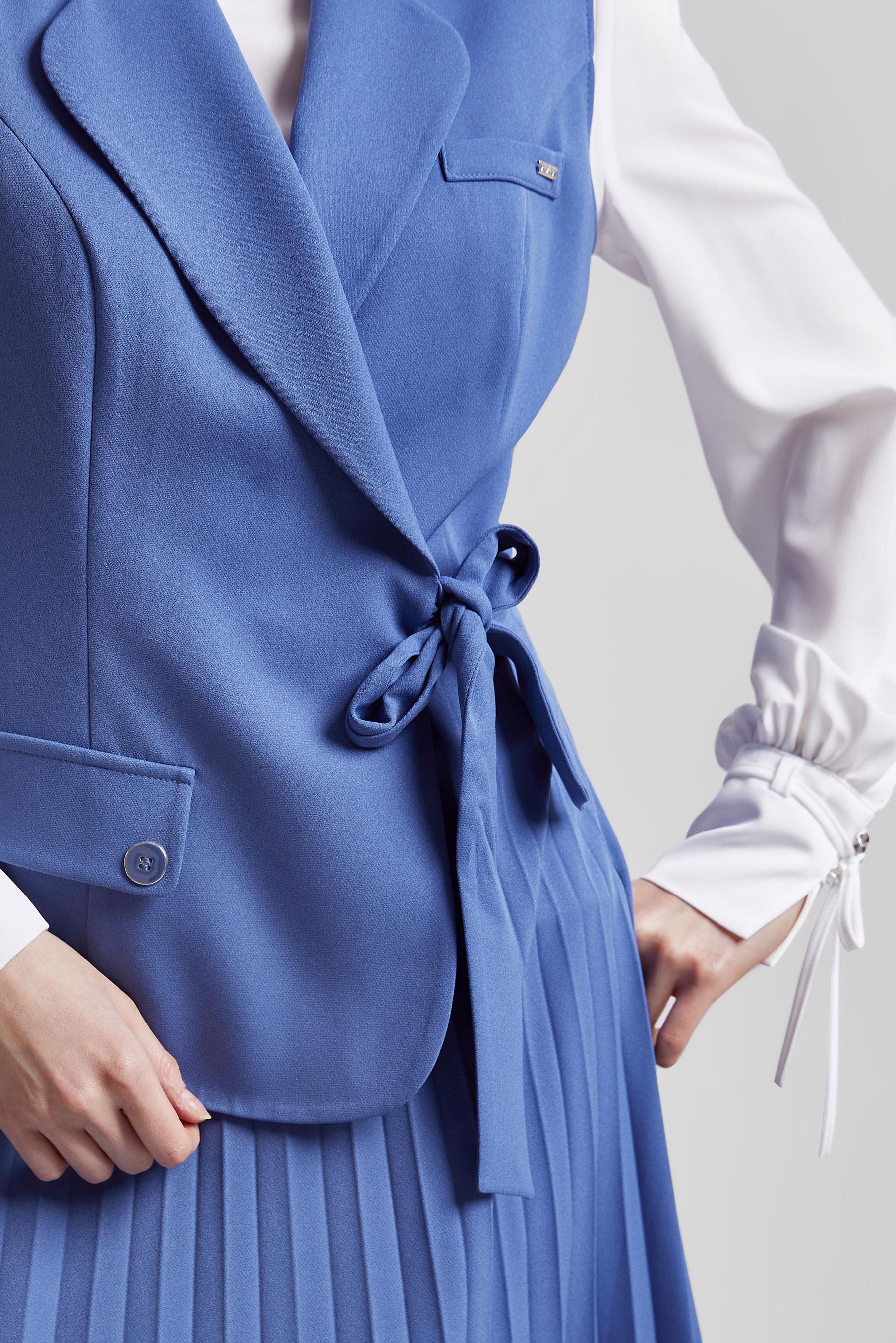 Tesettür giyim MAVİ TUNİKLİ ELBİSELİ TAKIM 45330