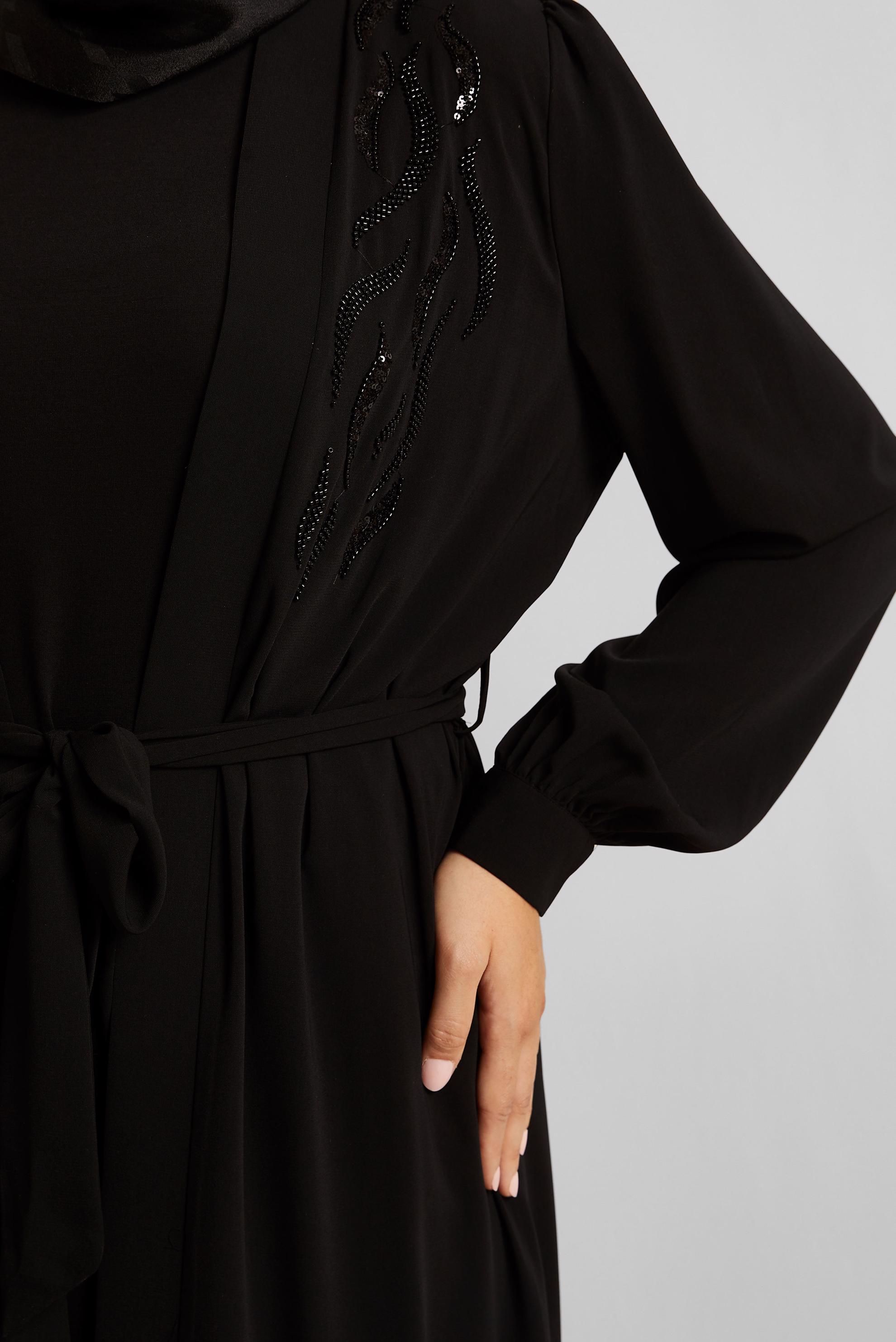 Vêtements hijab NOIR COSTUME PANTALON CEINTURÉ 20545