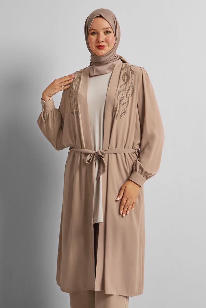 Vêtements hijab VISON COSTUME PANTALON CEINTURÉ 20545 - ALVİNA