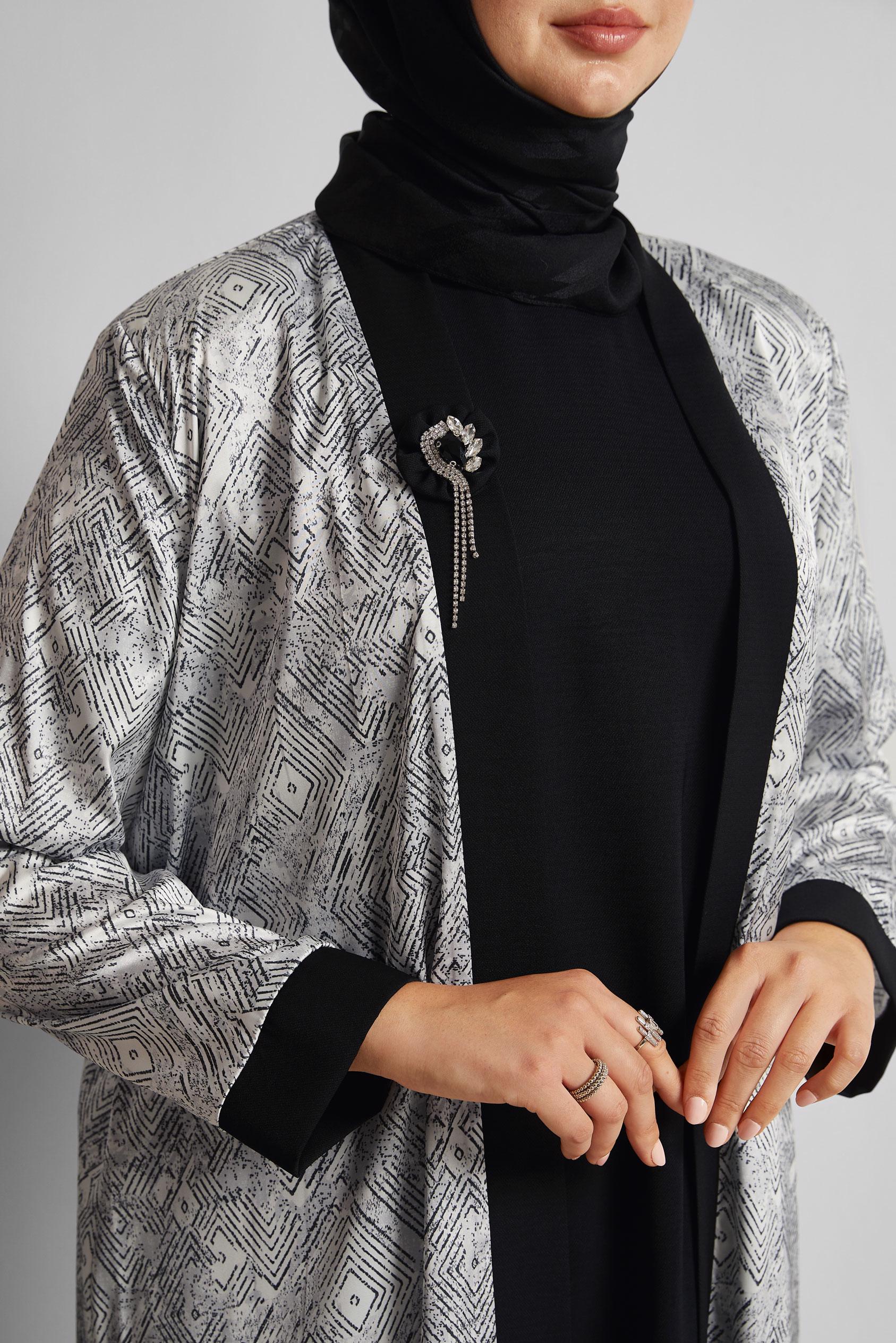 Vêtements hijab NOIR COSTUME PANTALON TROIS PIÈCES 20712