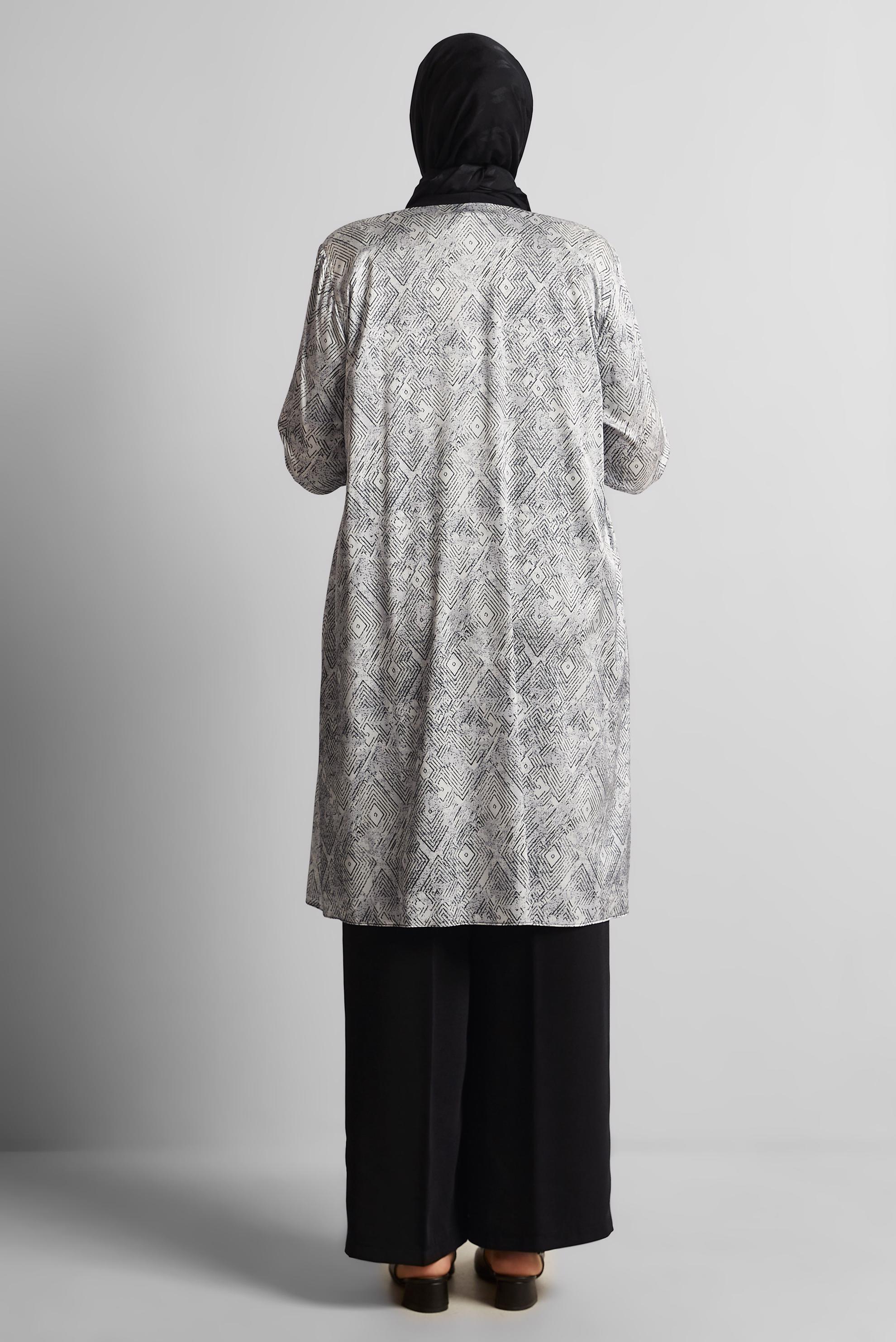 Vêtements hijab NOIR COSTUME PANTALON TROIS PIÈCES 20712