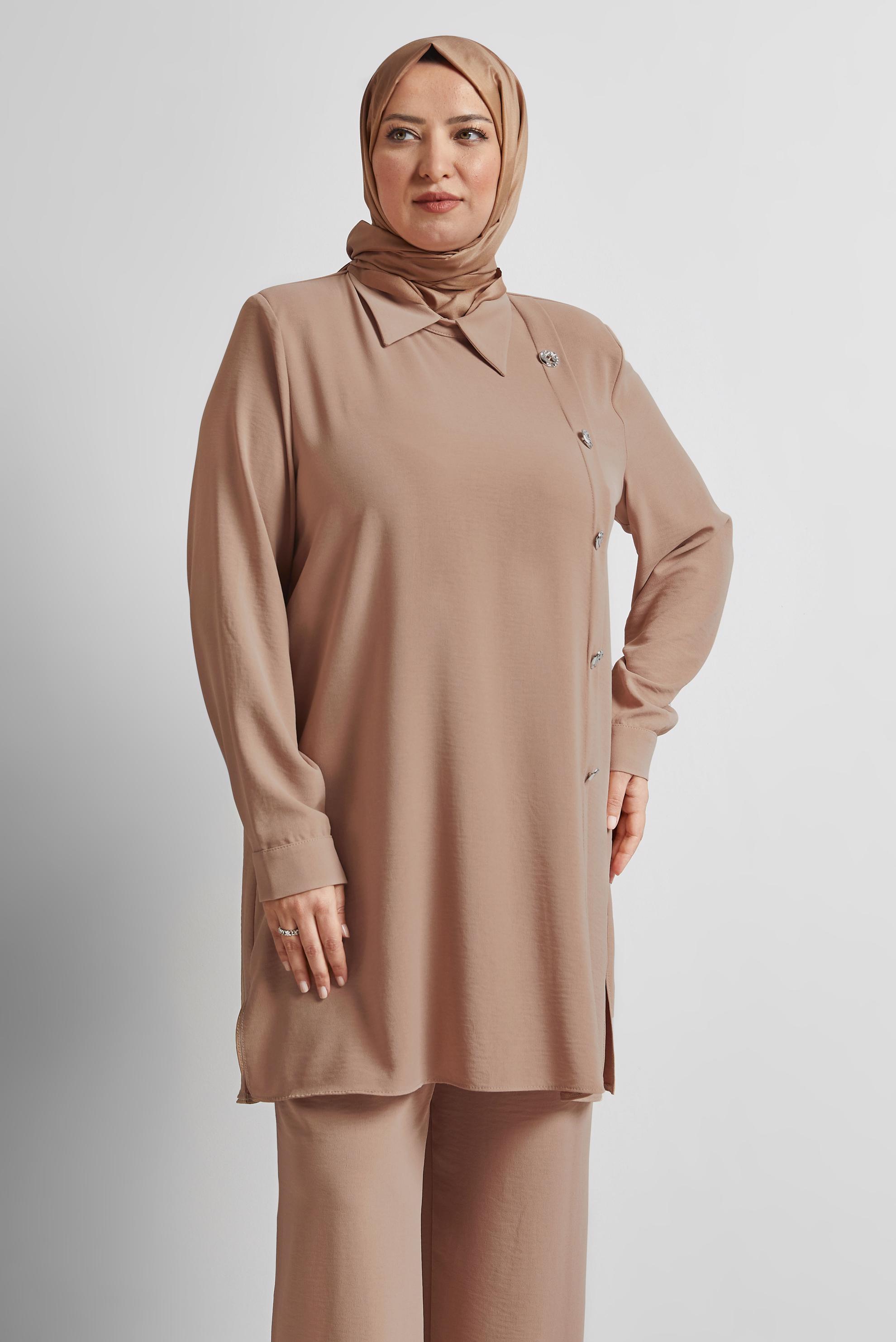 Vêtements hijab TABA COSTUME PANTALON COL CHEMISE 20716
