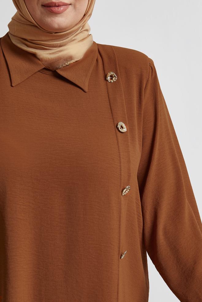 Vêtements hijab TABA COSTUME PANTALON COL CHEMISE 20716 - ALVİNA