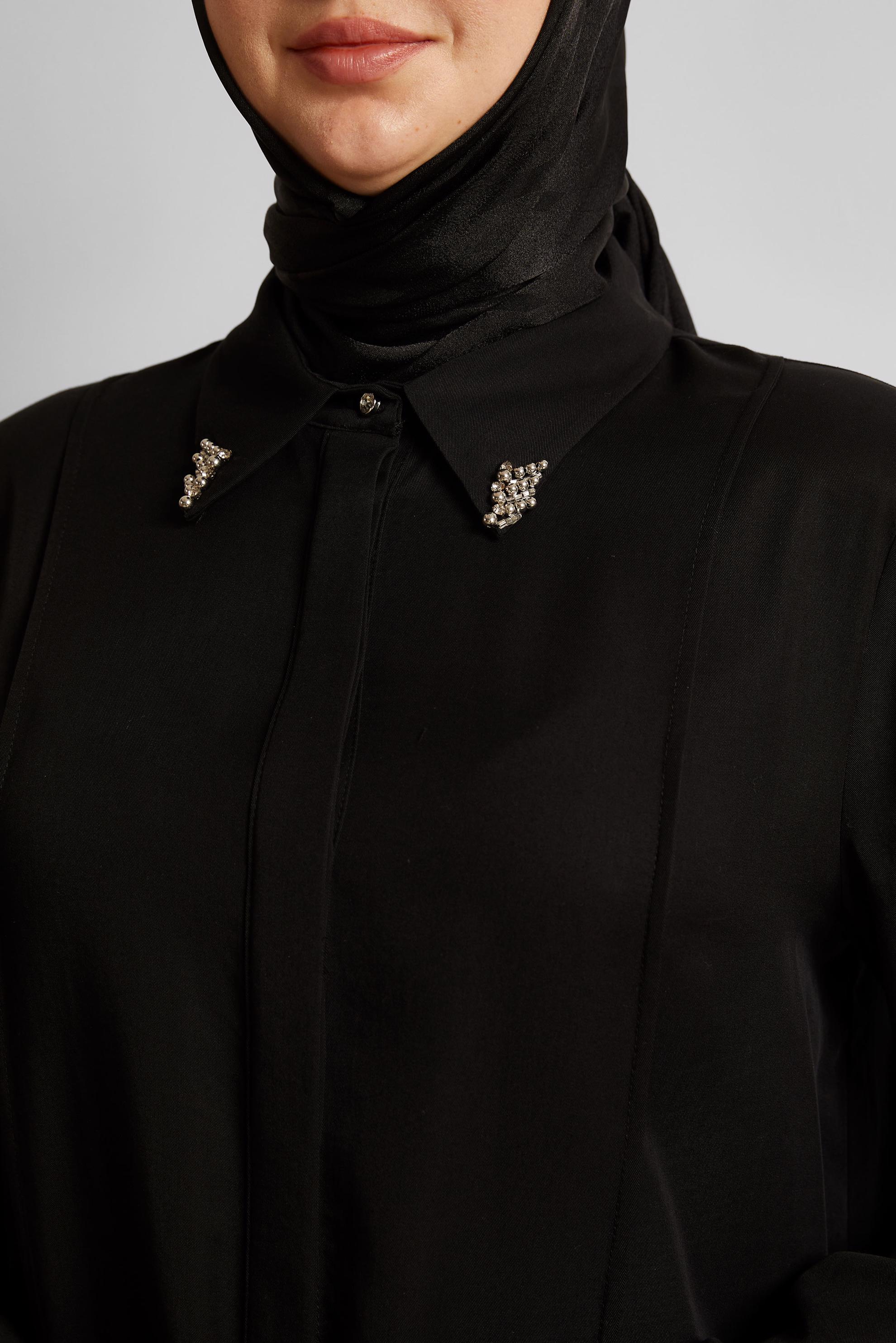 Tesettür giyim SİYAH BÜYÜK BEDEN PANTOLONLU TAKIM 20733