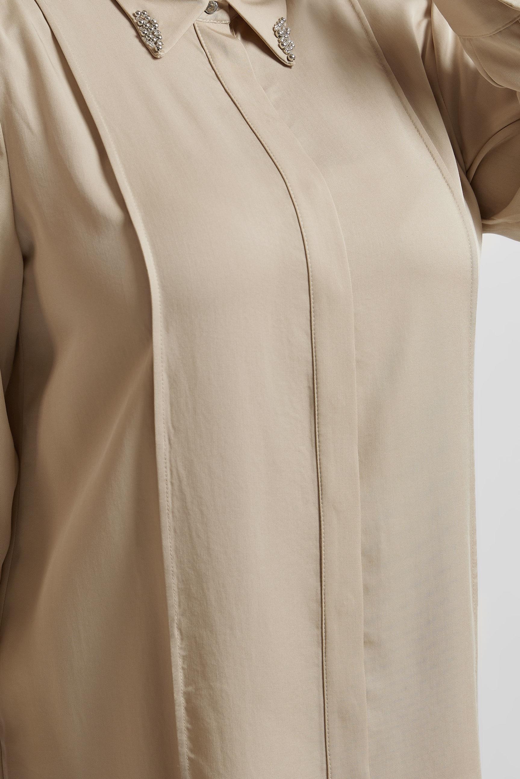 Vêtements hijab BEIGE COSTUME PANTALON COL CHEMISE 20733