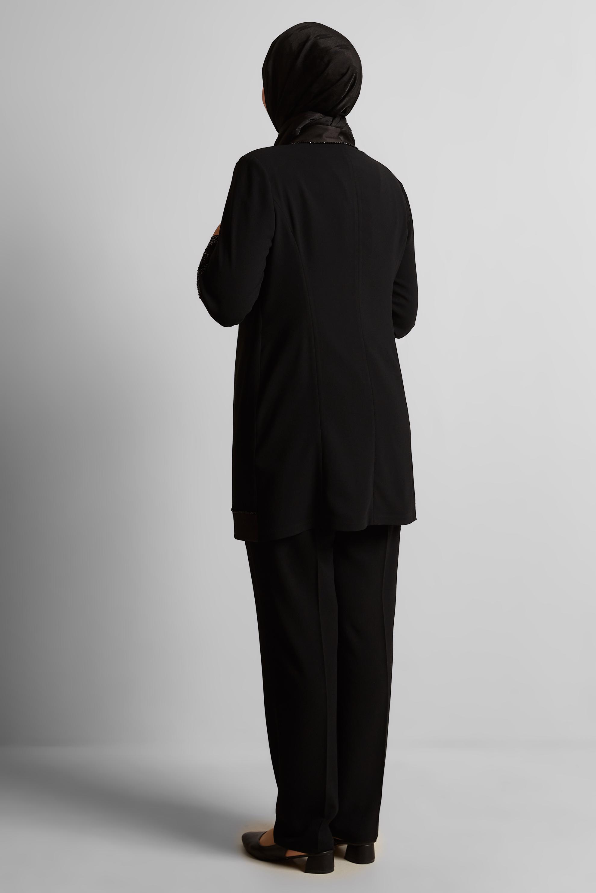 Hijab clothing BLACK THREE-PIECE PANTS SUIT 30520