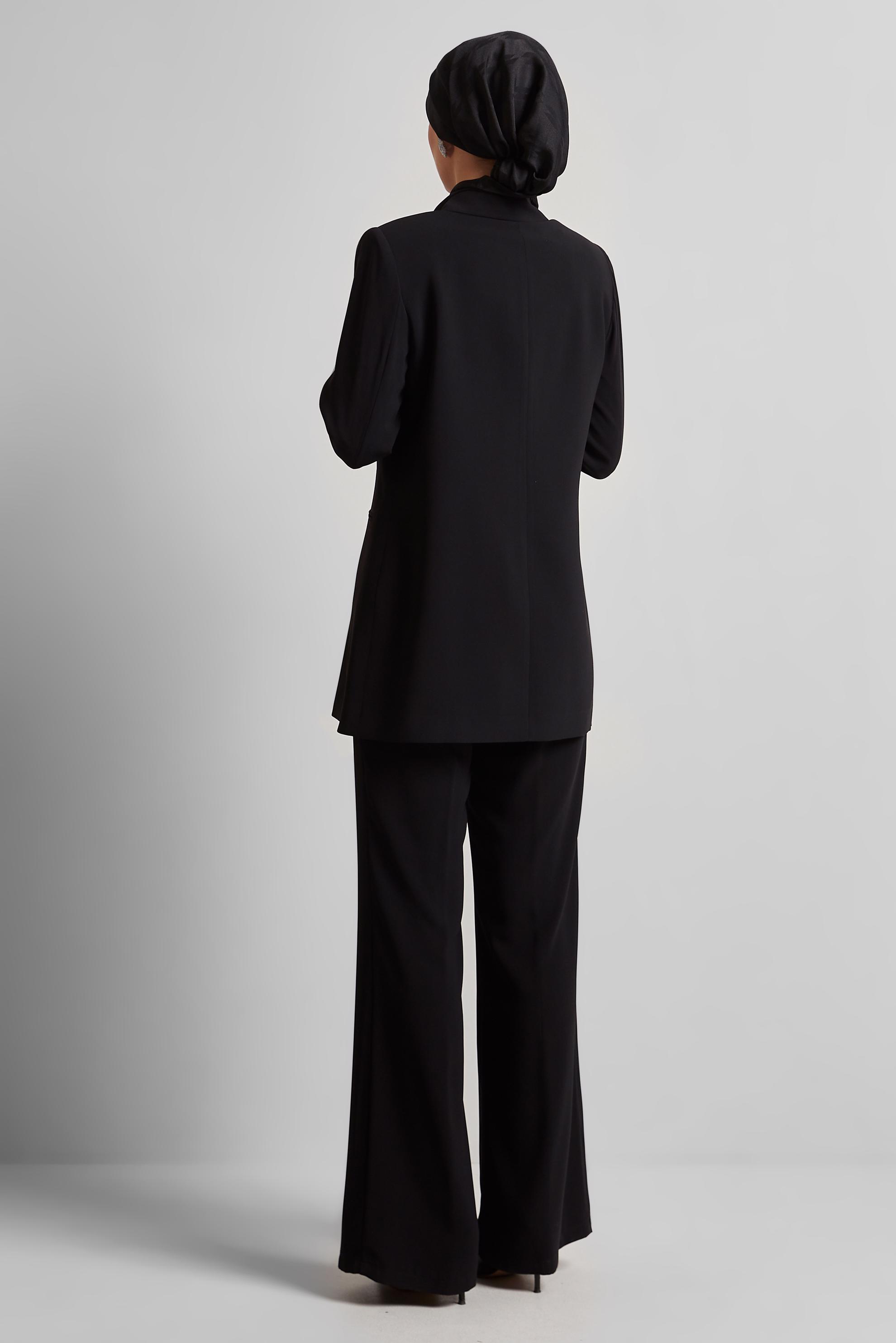 Tesettür giyim SİYAH TAŞ DETAYLI PANTOLONLU TAKIM 30532