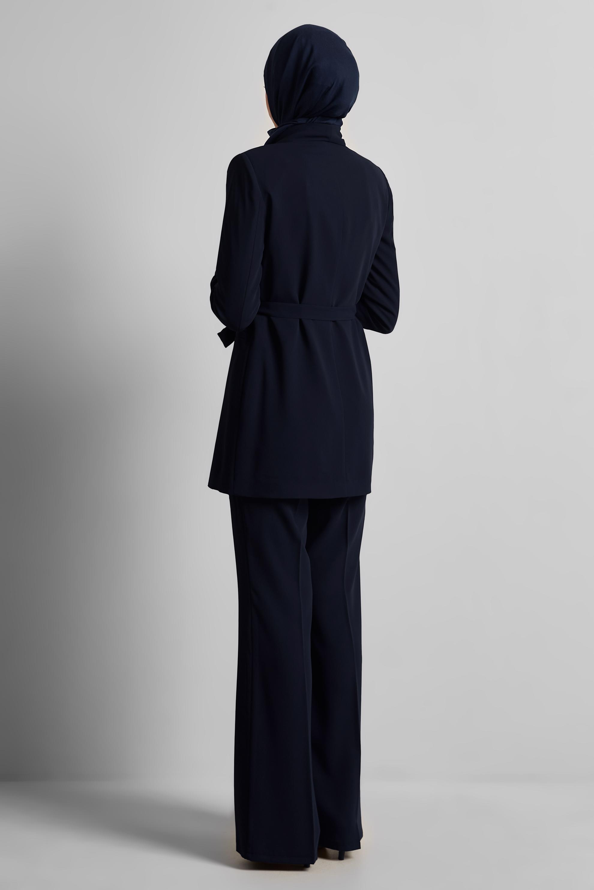 Vêtements hijab BLEU MARINE COSTUME PANTALON CEINTURÉ 30533