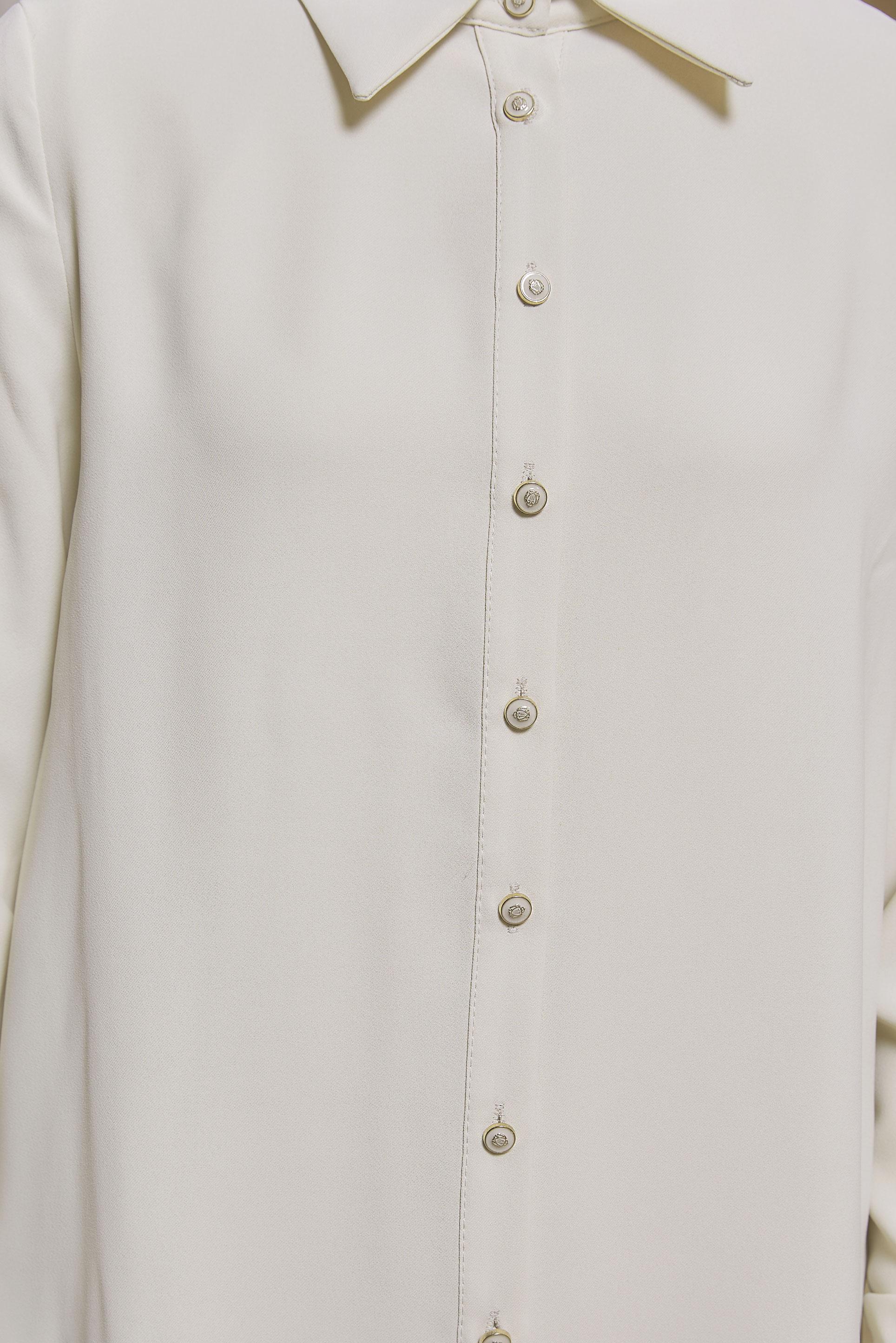 Tesettür giyim BEJ GÖMLEK YAKA PANTOLONLU TAKIM 44483