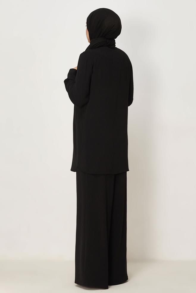 Vêtements hijab NOIR ENSEMBLE PANTALON AVEC GEMME 44681 - ALVİNA