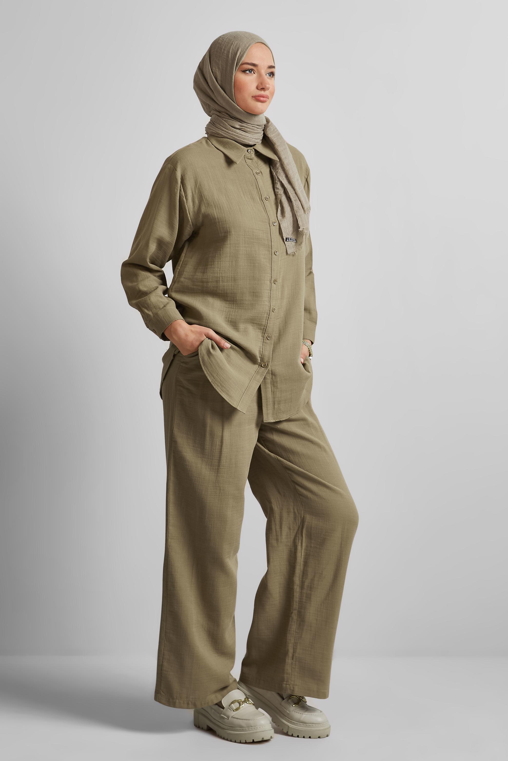 Vêtements hijab VISON COSTUME PANTALON EN MOUSSELINE 44777