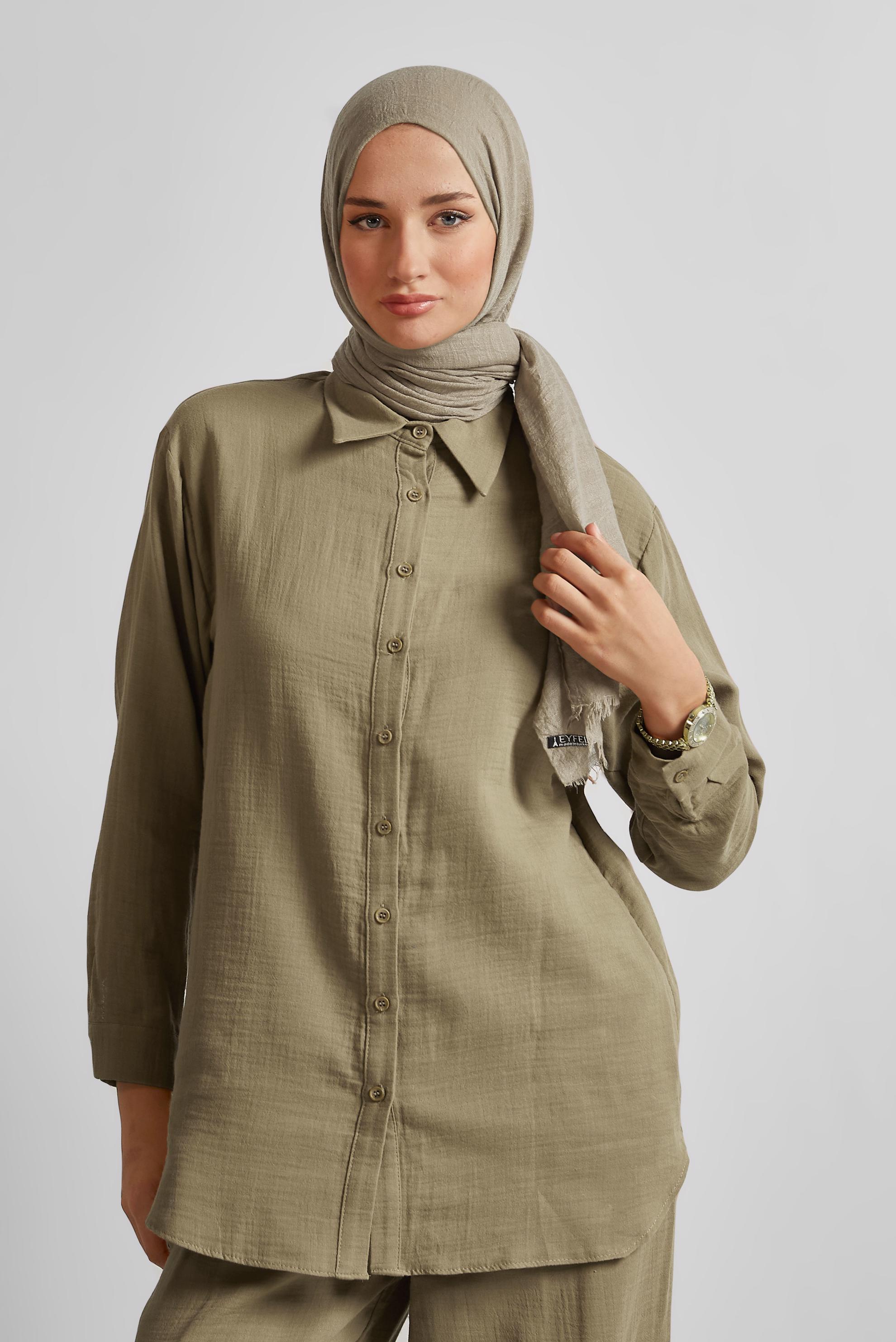 Vêtements hijab VISON COSTUME PANTALON EN MOUSSELINE 44777